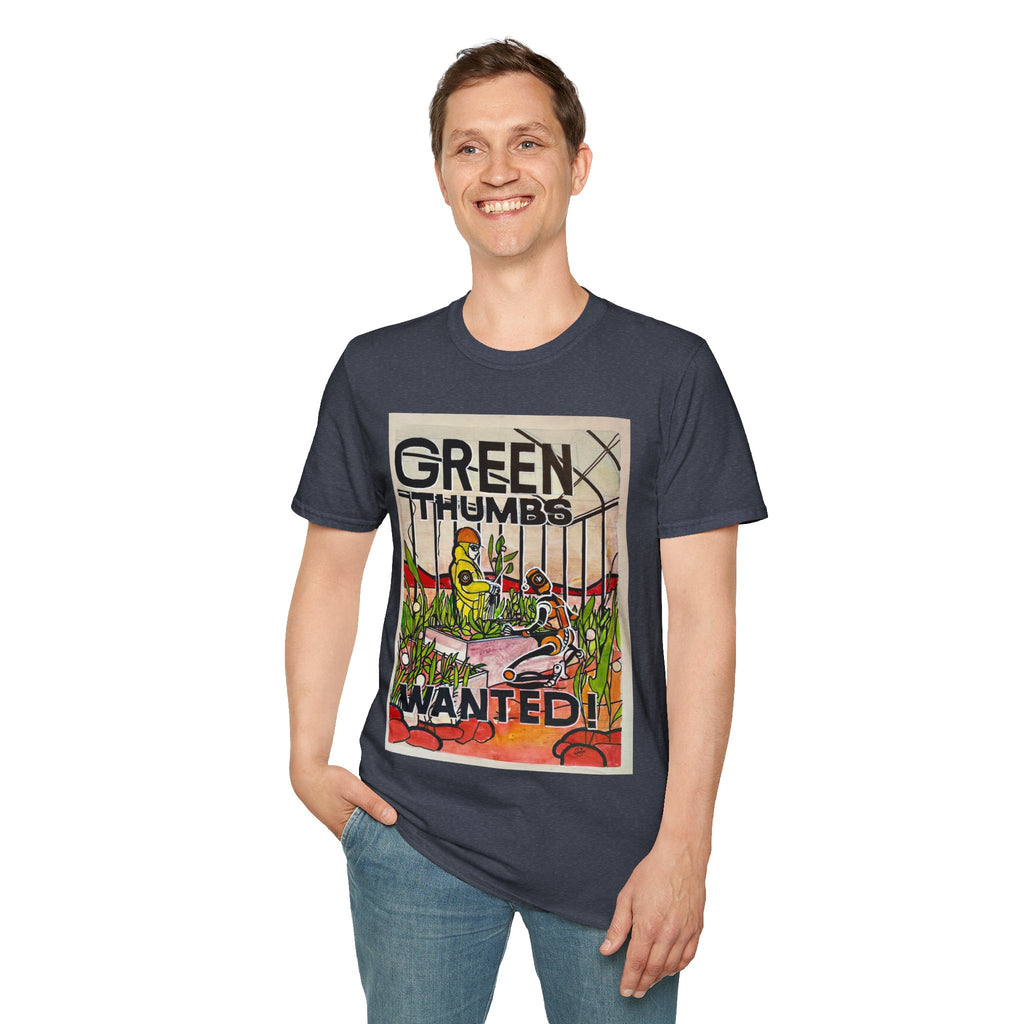 Martian Green Thumbs Unisex Softstyle T-Shirt