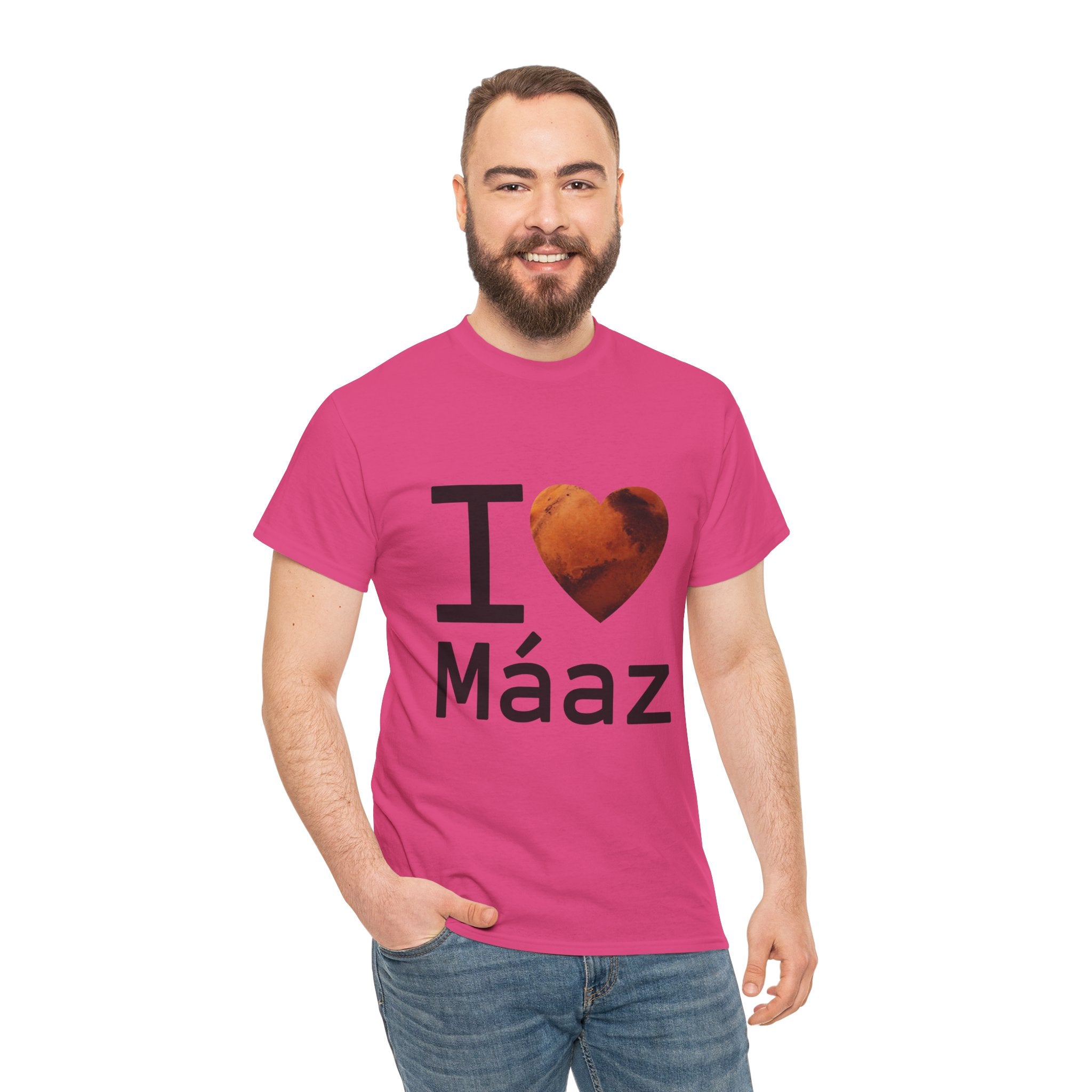 I Love Mars Unisex Heavy Cotton Tee