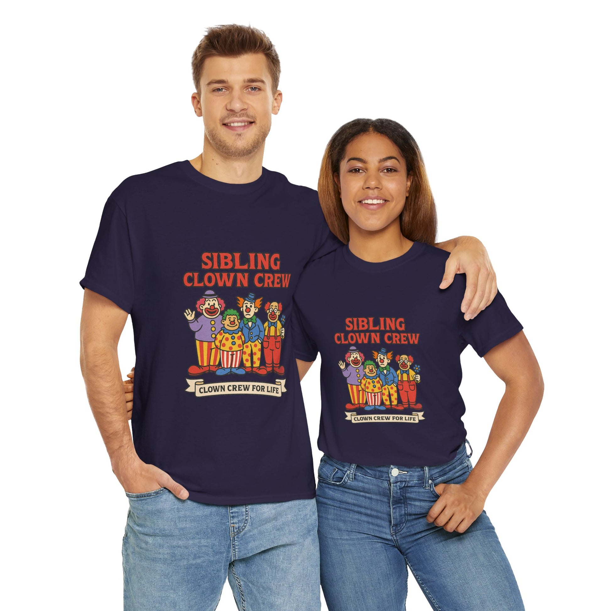 Clown Siblings Unisex Heavy Cotton Tee