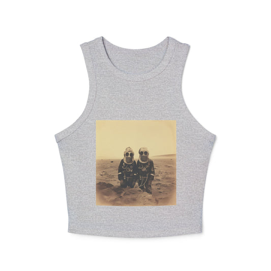 Mars Martians Racer Tank Top for Women - Unique Summer Style