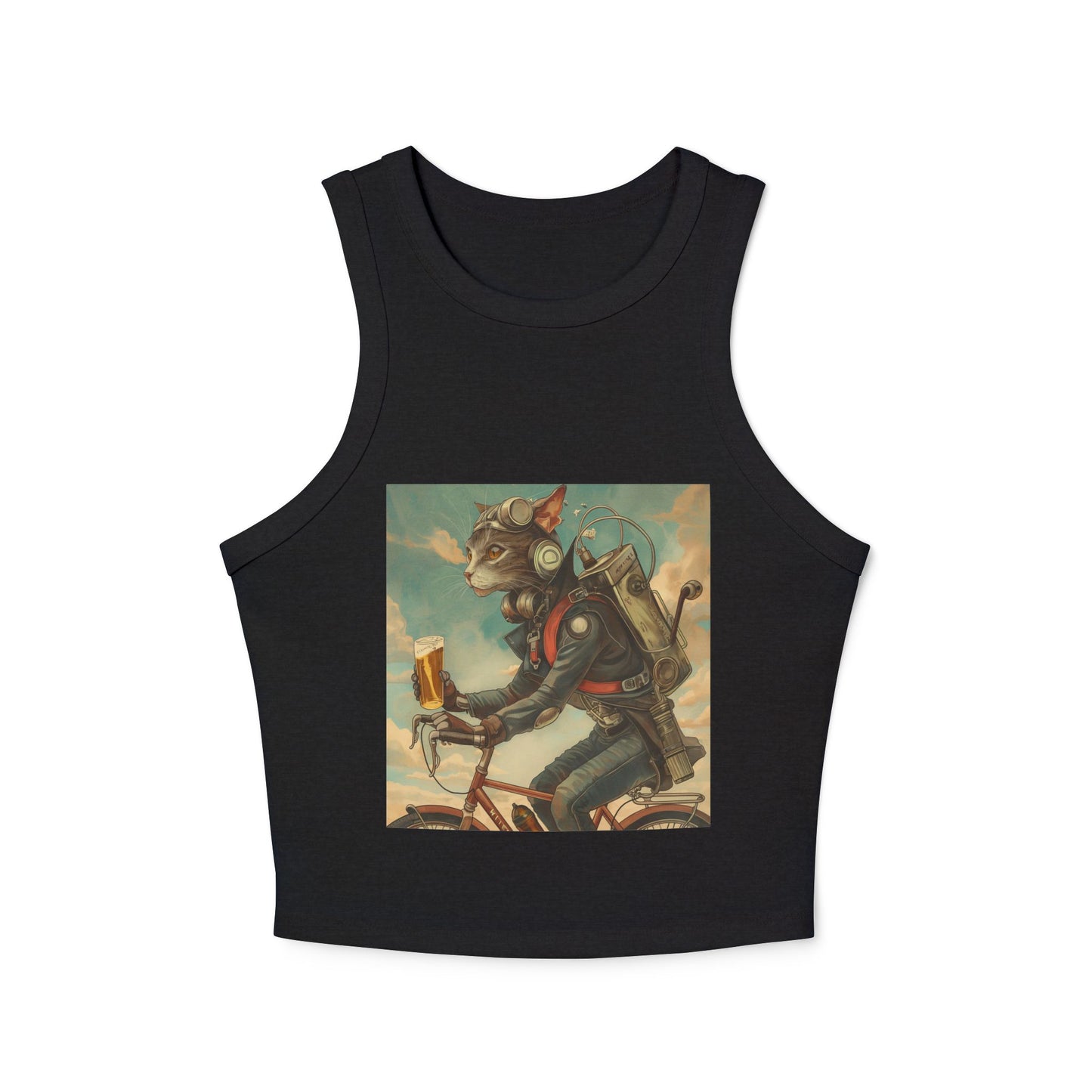 Cat Robot Bike Women's Tank Top - Fun & Unique Summer Apparel