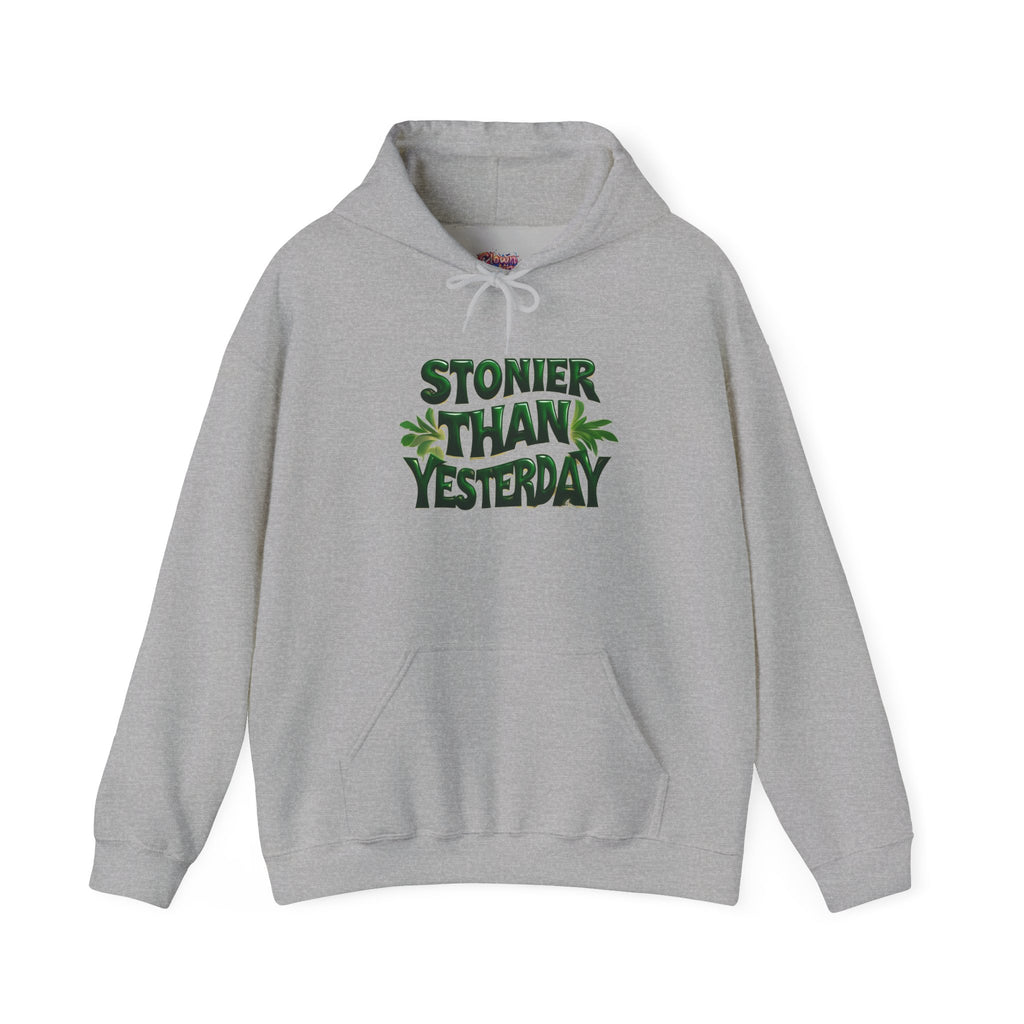 Stoner Vibes Unisex Hooded Sweatshirt - 'Stonier Than Yesterday'
