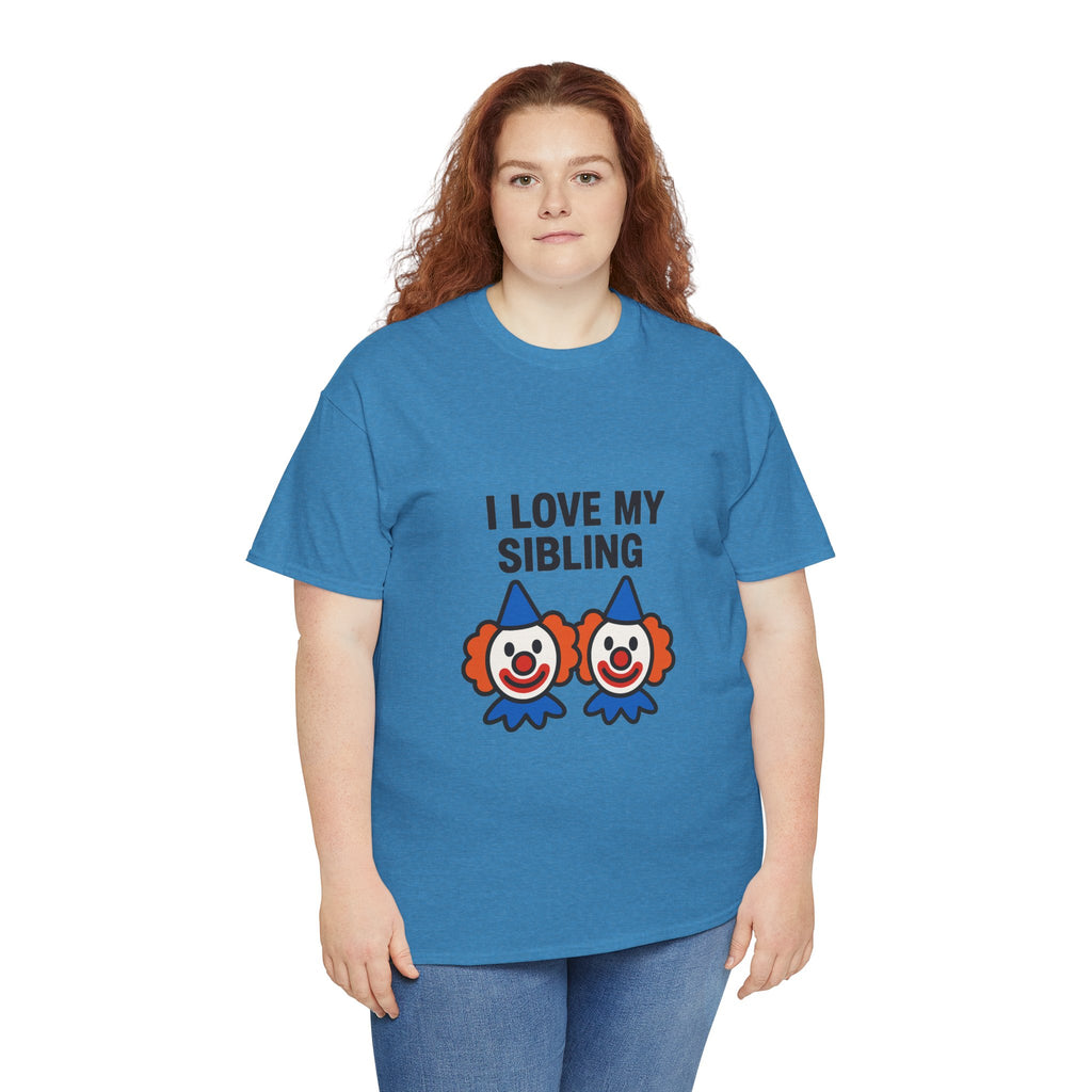 Funny Clown Sibling Love Unisex Cotton Tee