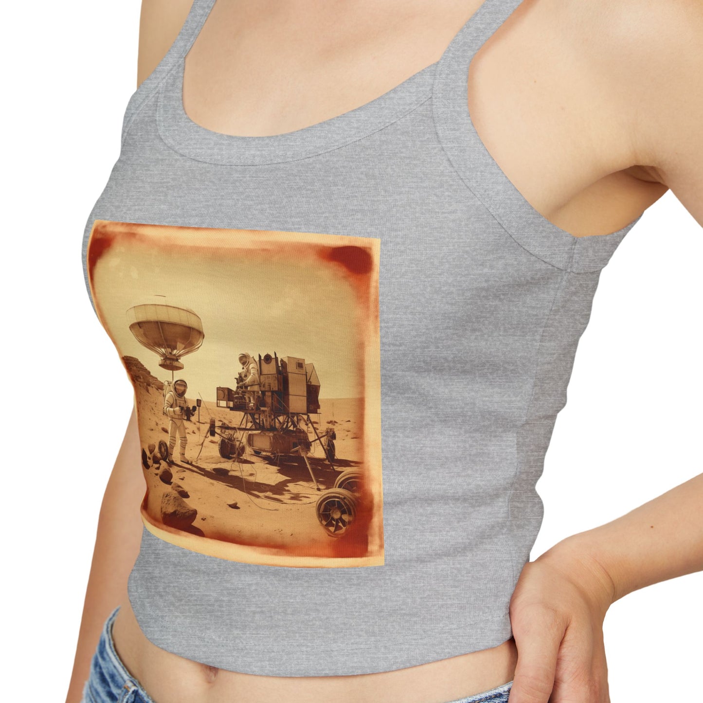 Martian Polaroid Women's Spaghetti Strap Tank Top