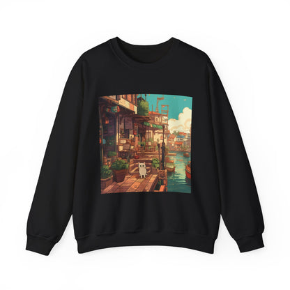 Studio Ghibli Style Cat Unisex Heavy Blend Crewneck Sweatshirt
