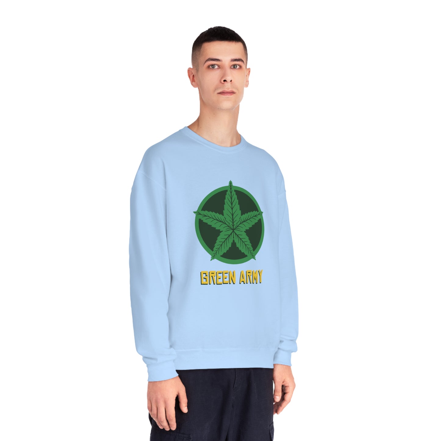 Green Army Star Logo Unisex NuBlend Crewneck Sweatshirt