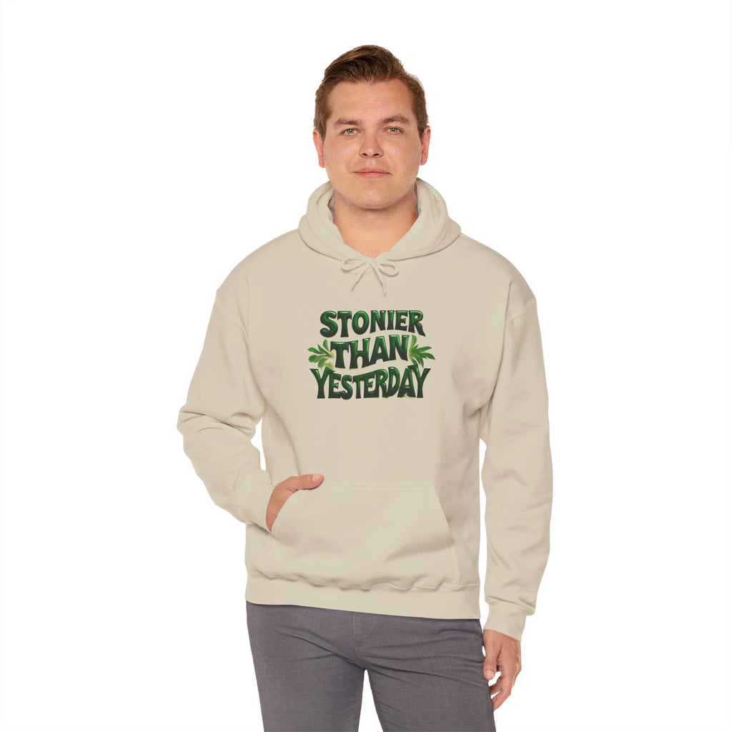 Stoner Vibes Unisex Hooded Sweatshirt - 'Stonier Than Yesterday'