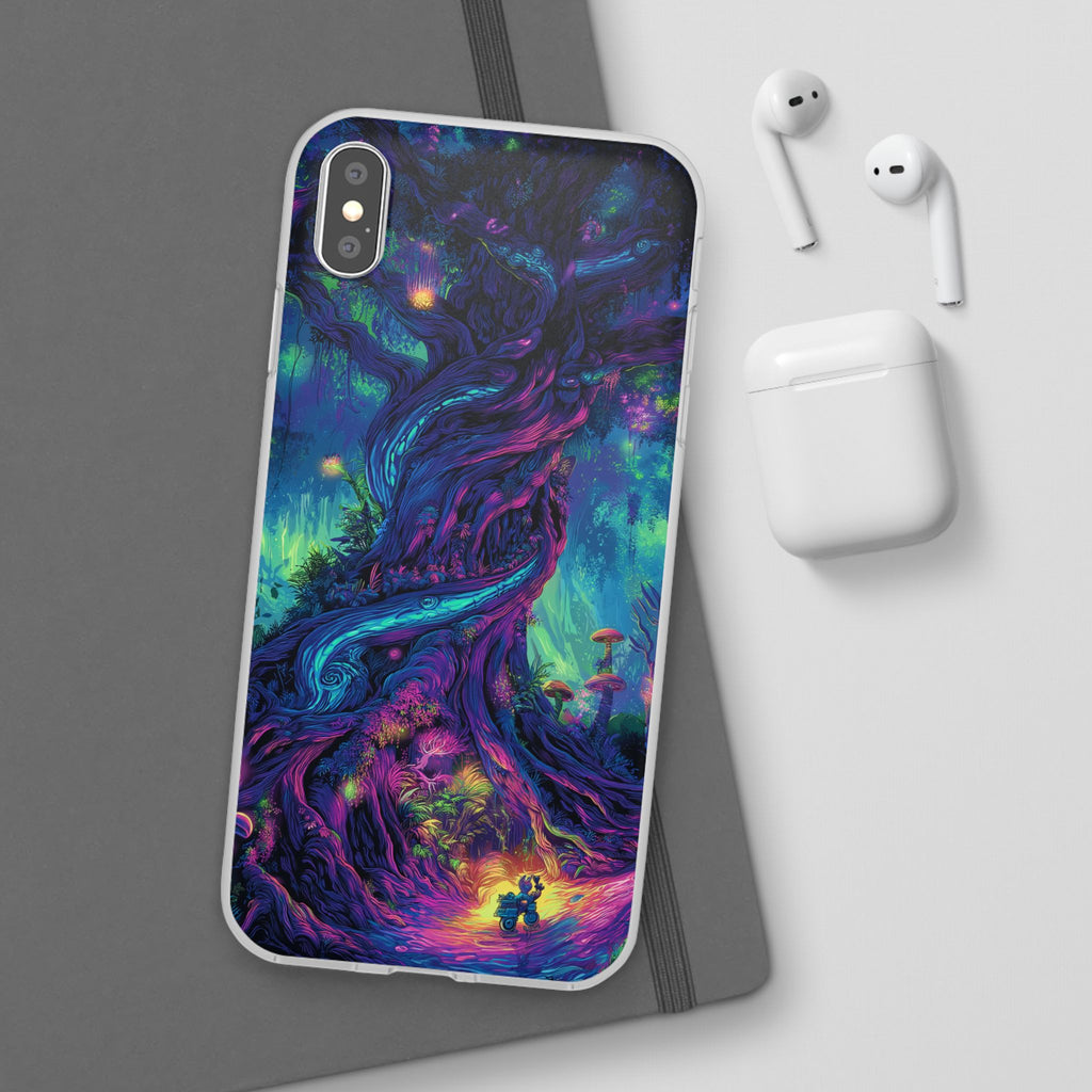 Psychedelic Tree Vibrant Fantasy Flexi Case - Enchanted Forest Design