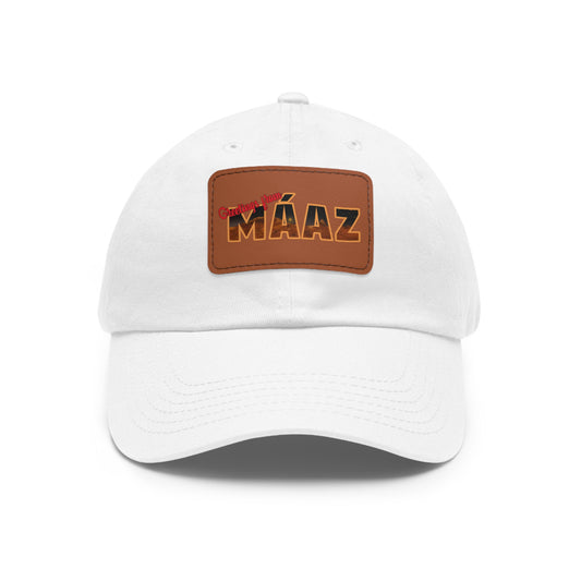 Greetings from Máaz Dad Hat with Leather Patch (Rectangle)