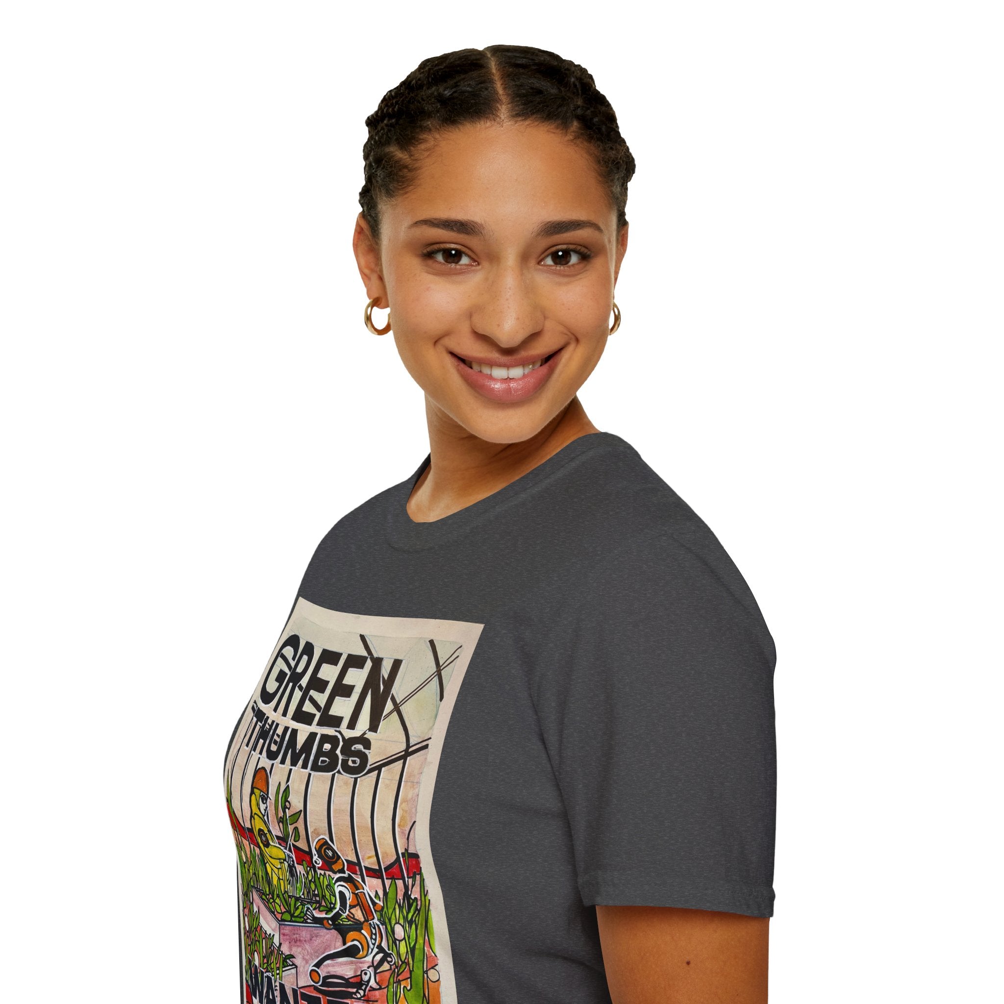 Martian Green Thumbs Unisex Softstyle T-Shirt