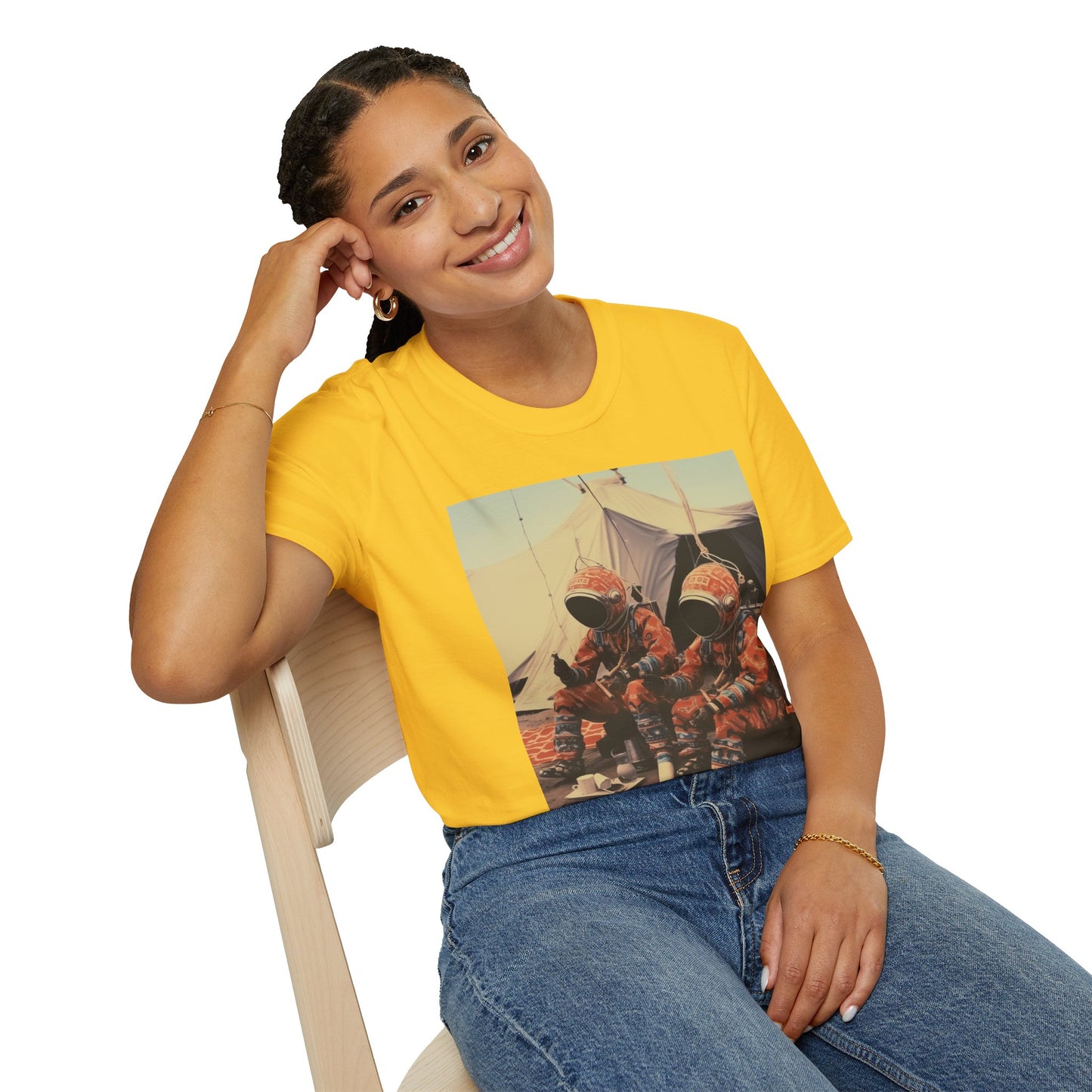 Martian African Print Unisex Softstyle T-Shirt