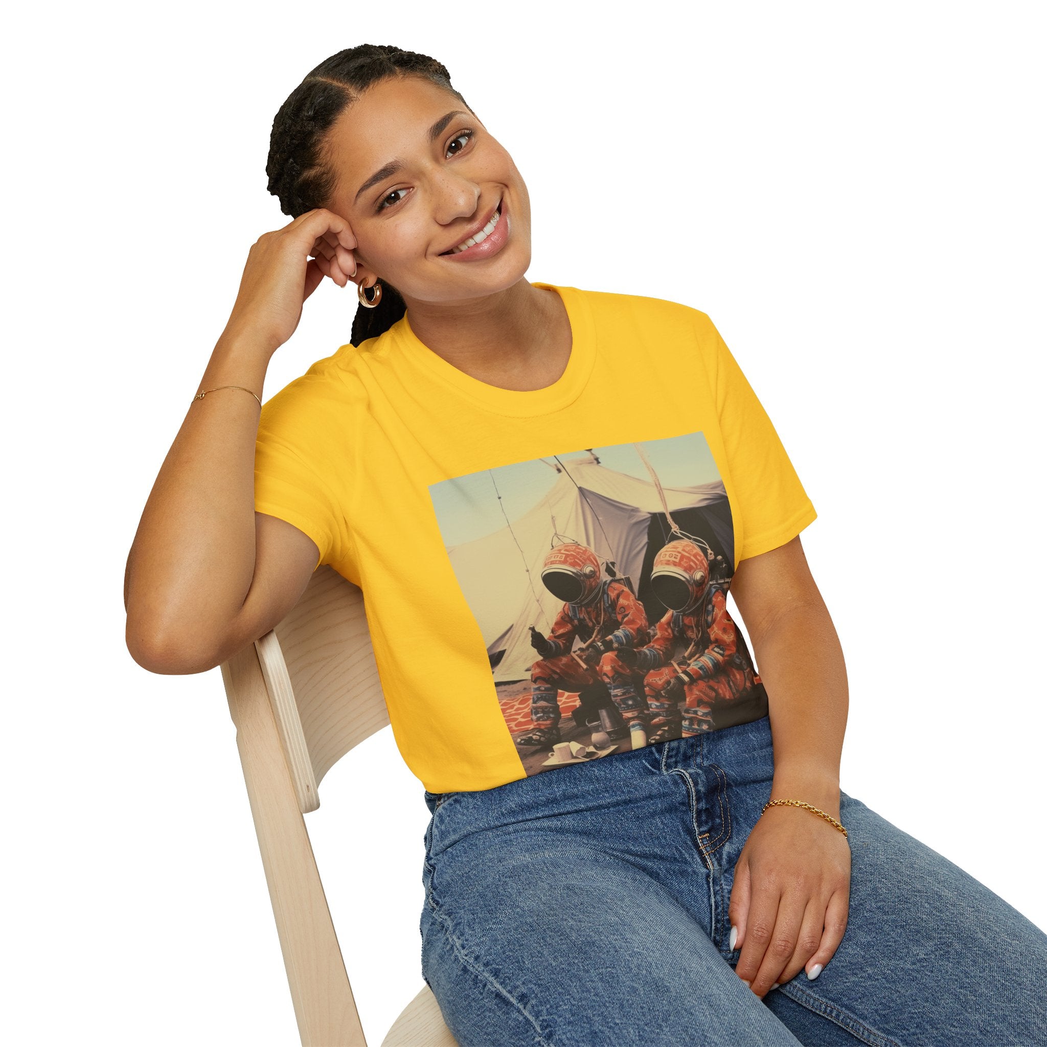 Martian African Print Unisex Softstyle T-Shirt