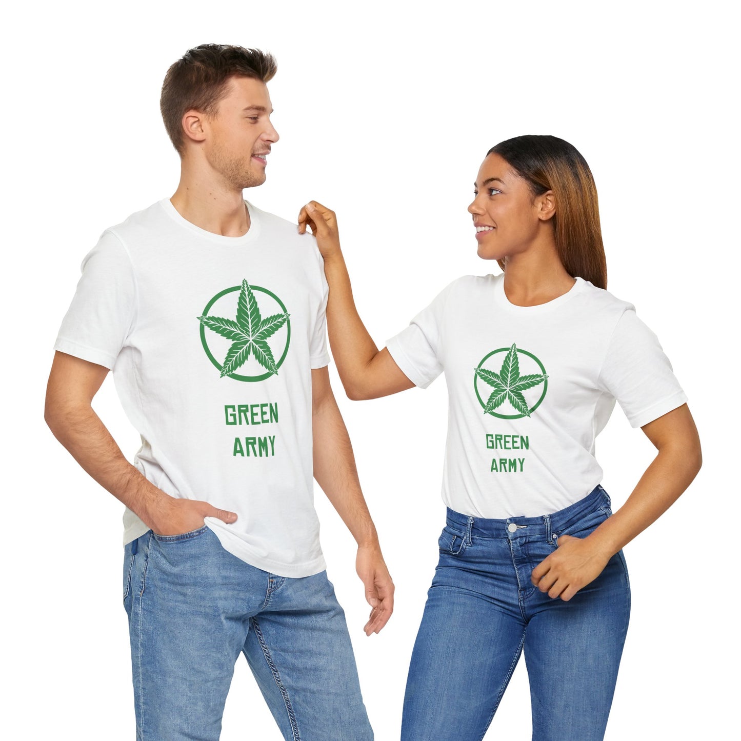 Green Army Star Unisex Jersey Short Sleeve Tee