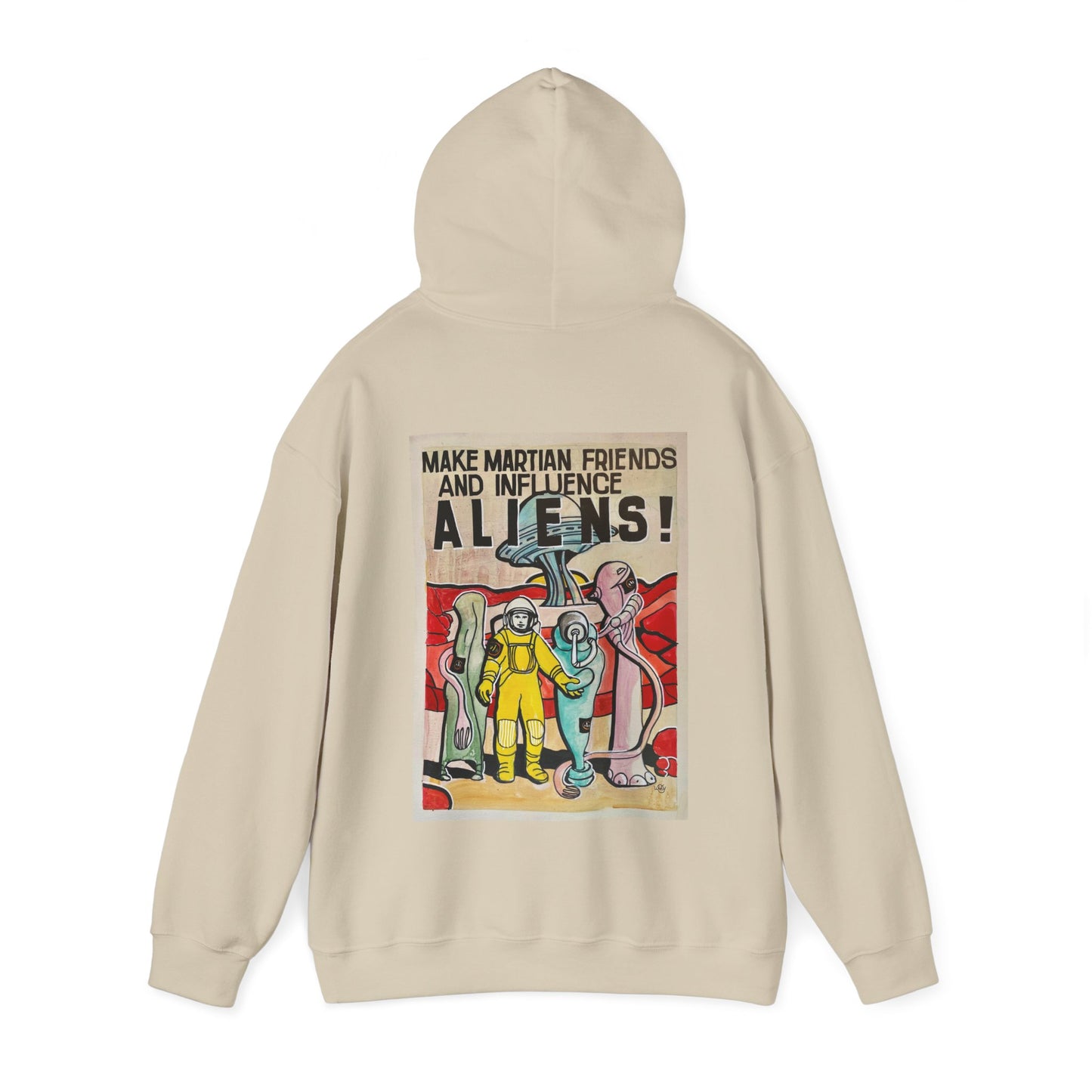 Mars Aliens Unisex Heavy Blend Hooded Sweatshirt