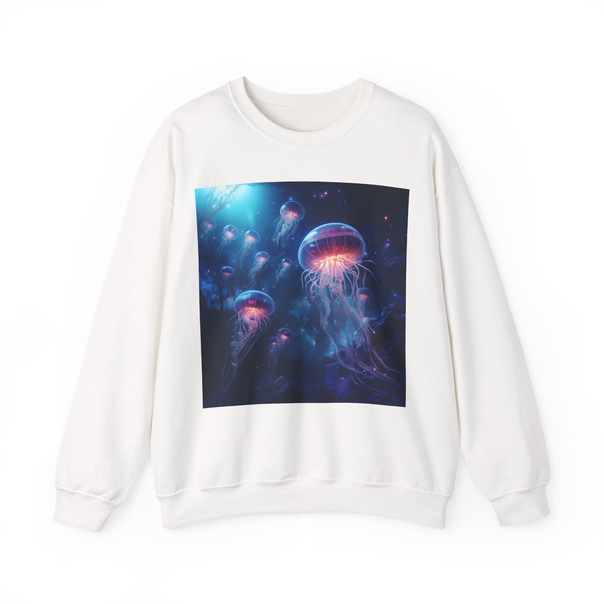 Jellyfish in Space Unisex Heavy Blend Crewneck Sweatshirt