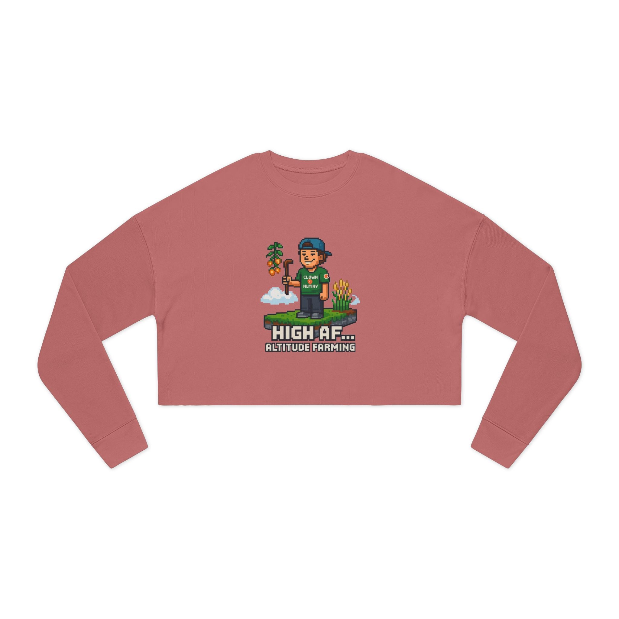 High AF Altitude Farming Women's Cropped Sweatshirt - Trendy Casual Wear for Eco-Conscious Lifestyle