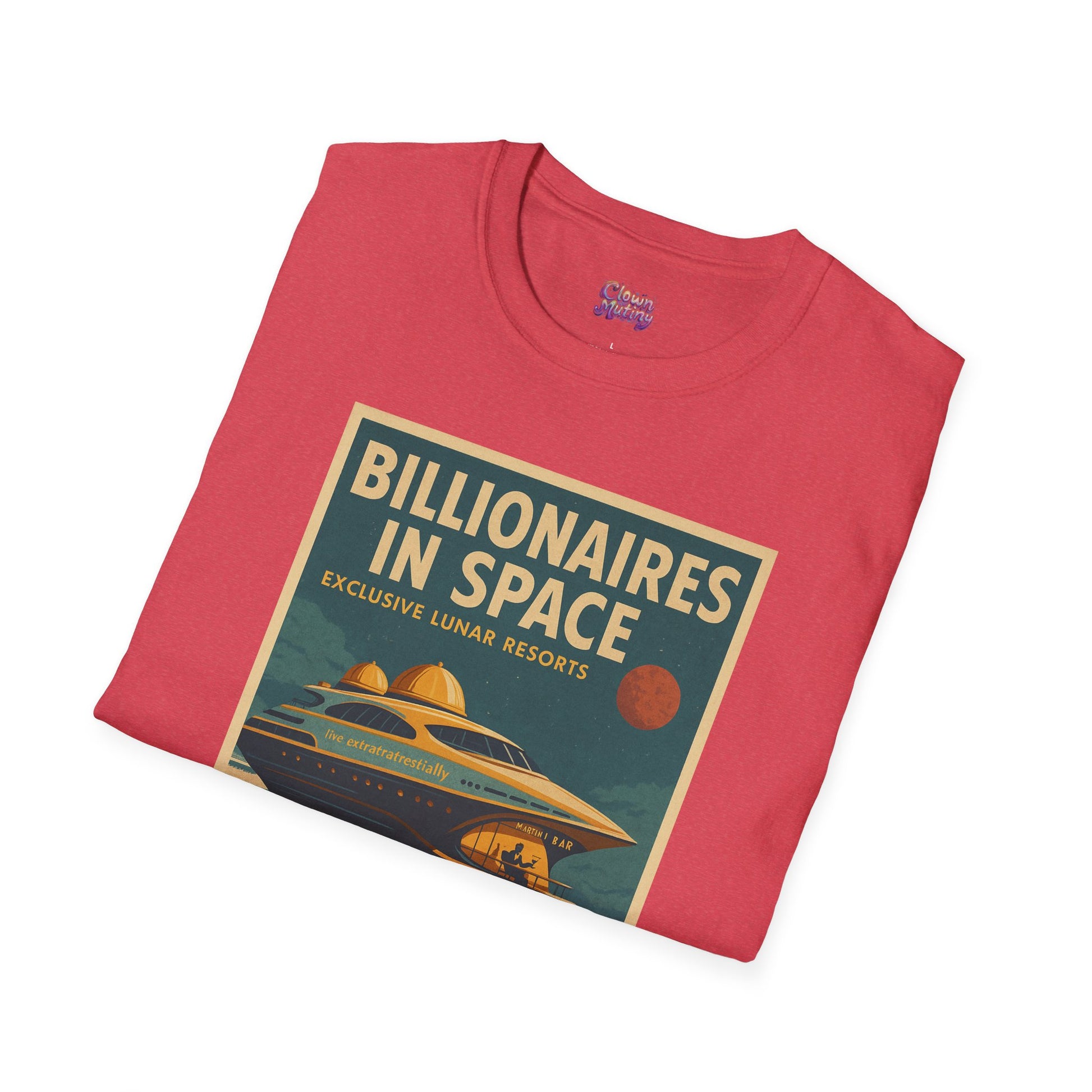 Vintage Billionaires in Space T-Shirt, Space Shirt, Retro NASA Style, Science Fiction Apparel, Lunar Resort Gift
