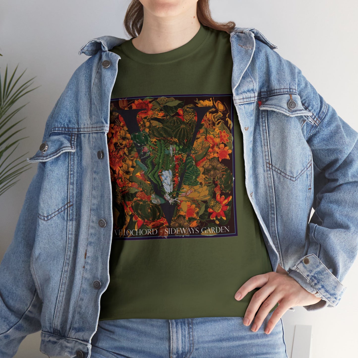 Official Vellochord Sideways Garden Unisex Heavy Cotton Tee