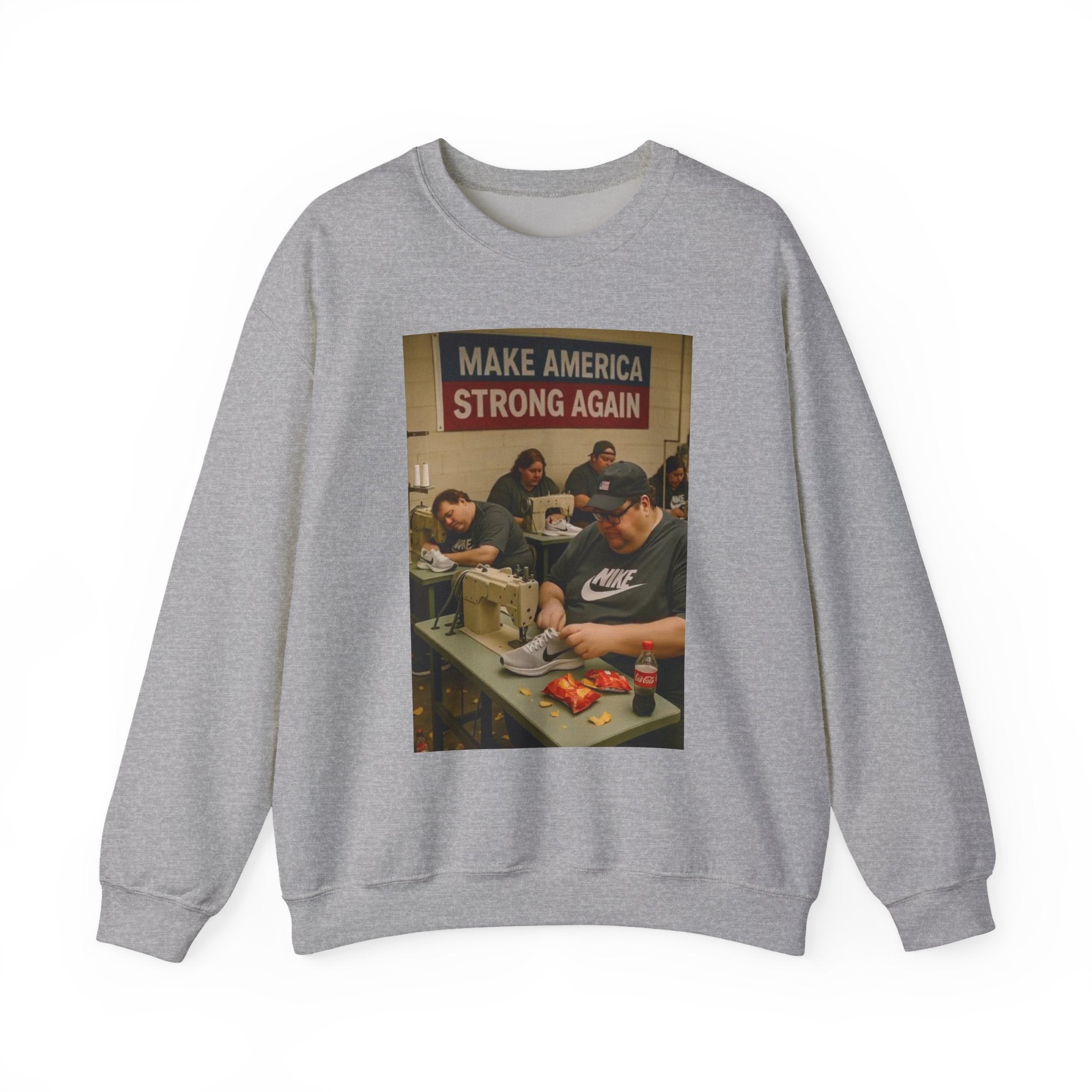 Unisex Heavy Blend Crewneck Sweatshirt - Make America Strong Again