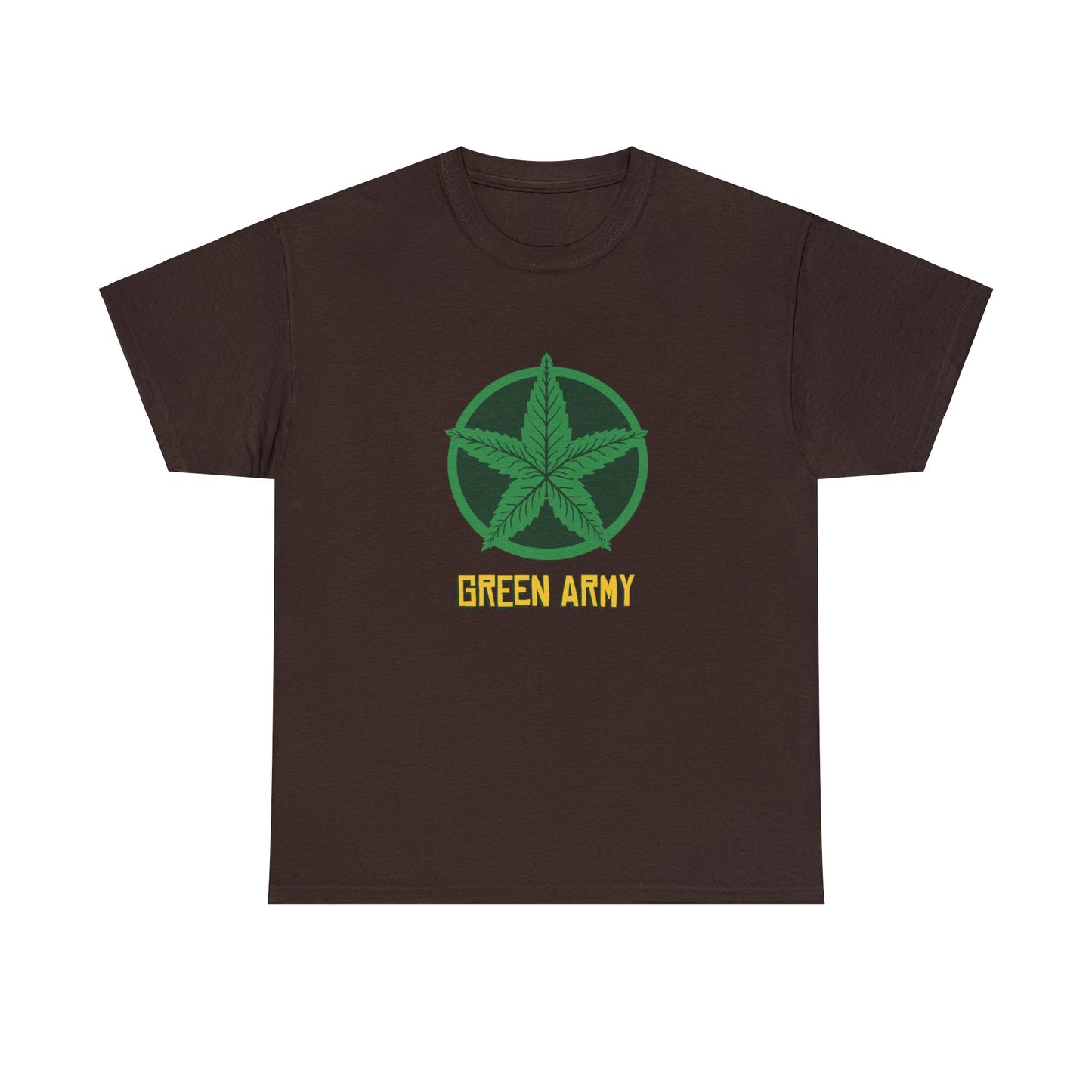 Green Army Star Logo Unisex Heavy Cotton Tee