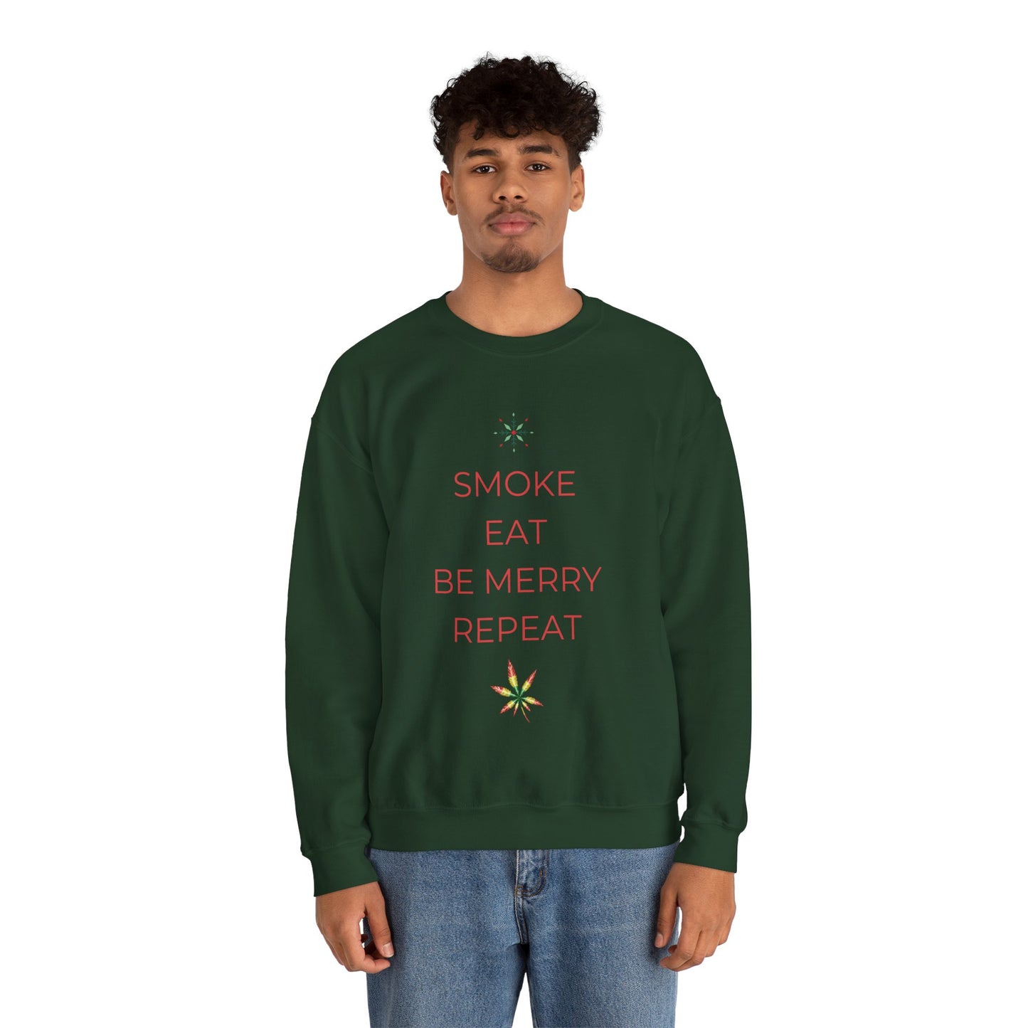 Eat Repeat Holiday Unisex Heavy Blend Crewneck Sweatshirt