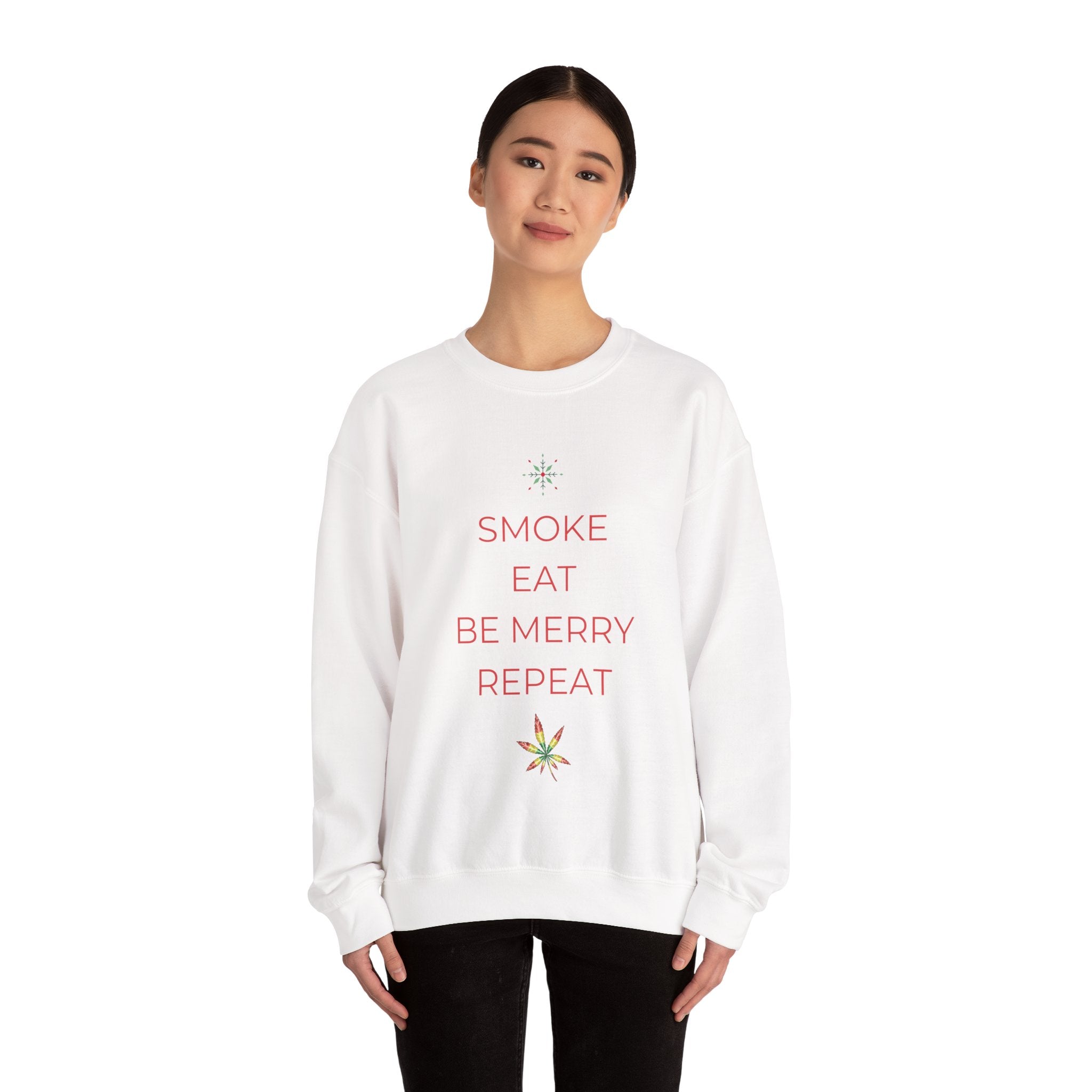 Eat Repeat Holiday Unisex Heavy Blend Crewneck Sweatshirt
