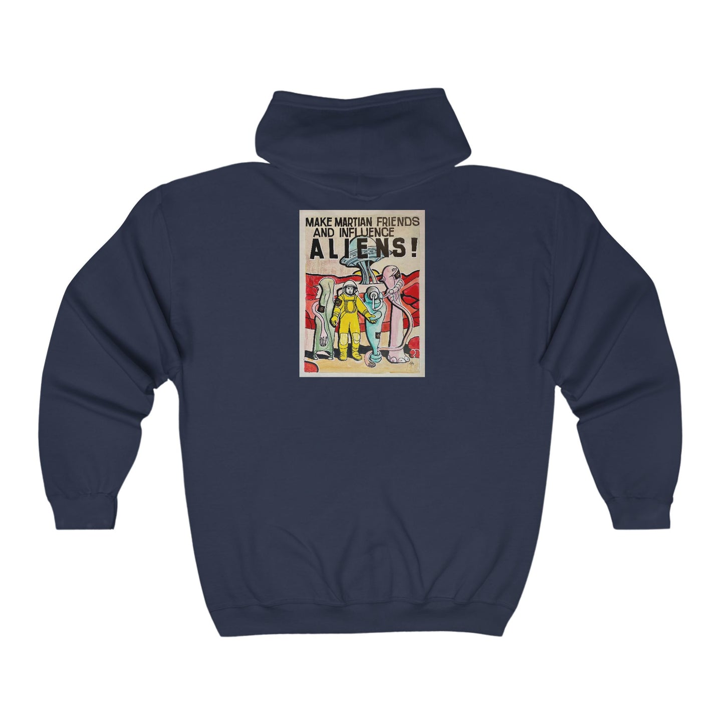 Mars Aliens Unisex Heavy Blend Full Zip Hooded Sweatshirt