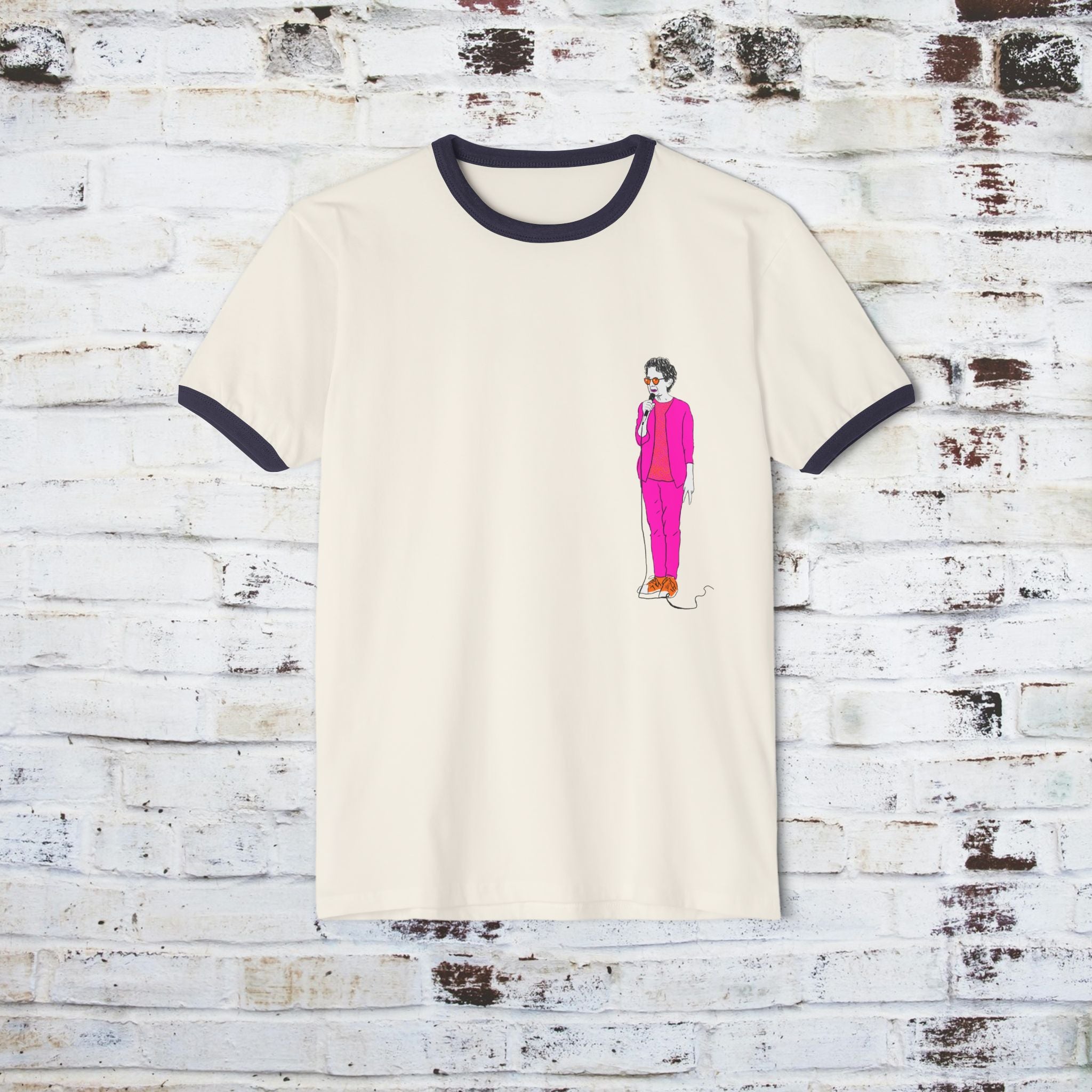 Draw and Guffaw Loren K Little Old Lesbian Unisex Cotton Ringer T-Shirt