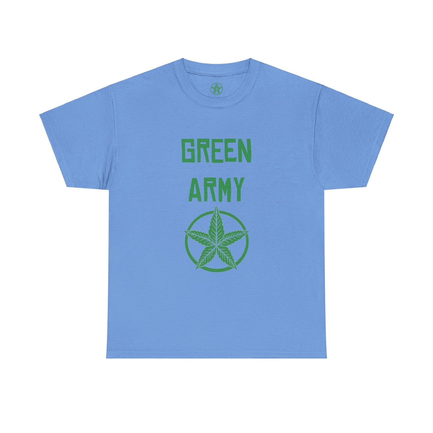 Green Army Star Leaf Unisex Heavy Cotton Tee