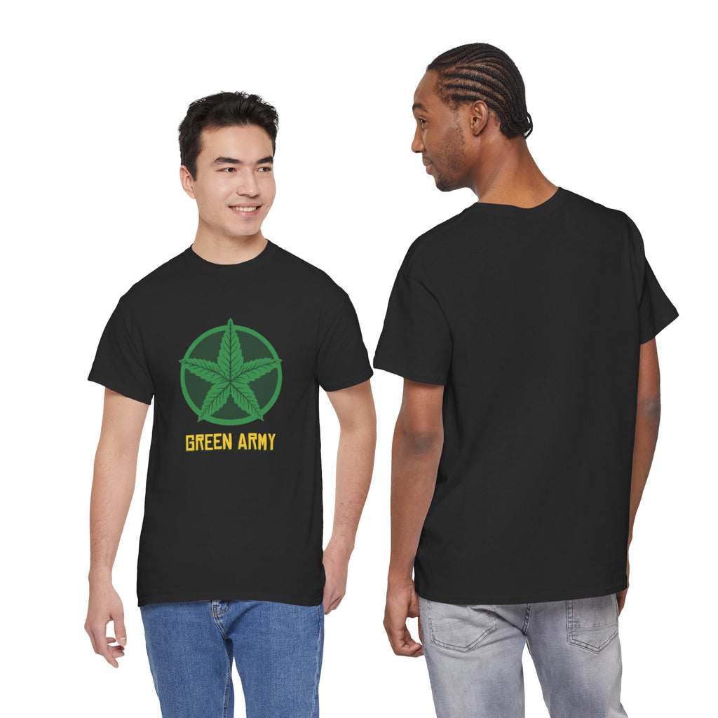 Green Army Star Logo Unisex Heavy Cotton Tee