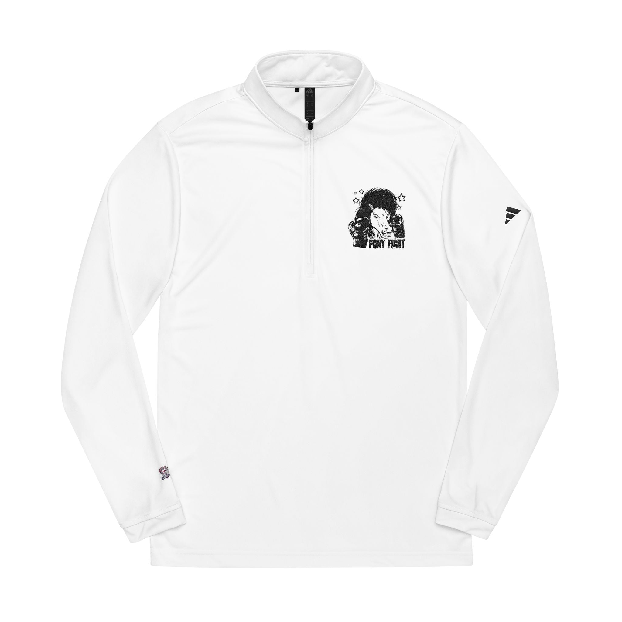 Pony Fight Quarter-Zip Pullover - Stylish & Comfortable Embroidered Top for Active Lifestyle