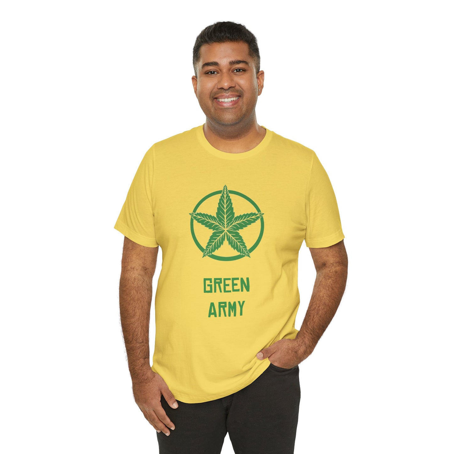 Green Army Star Unisex Jersey Short Sleeve Tee