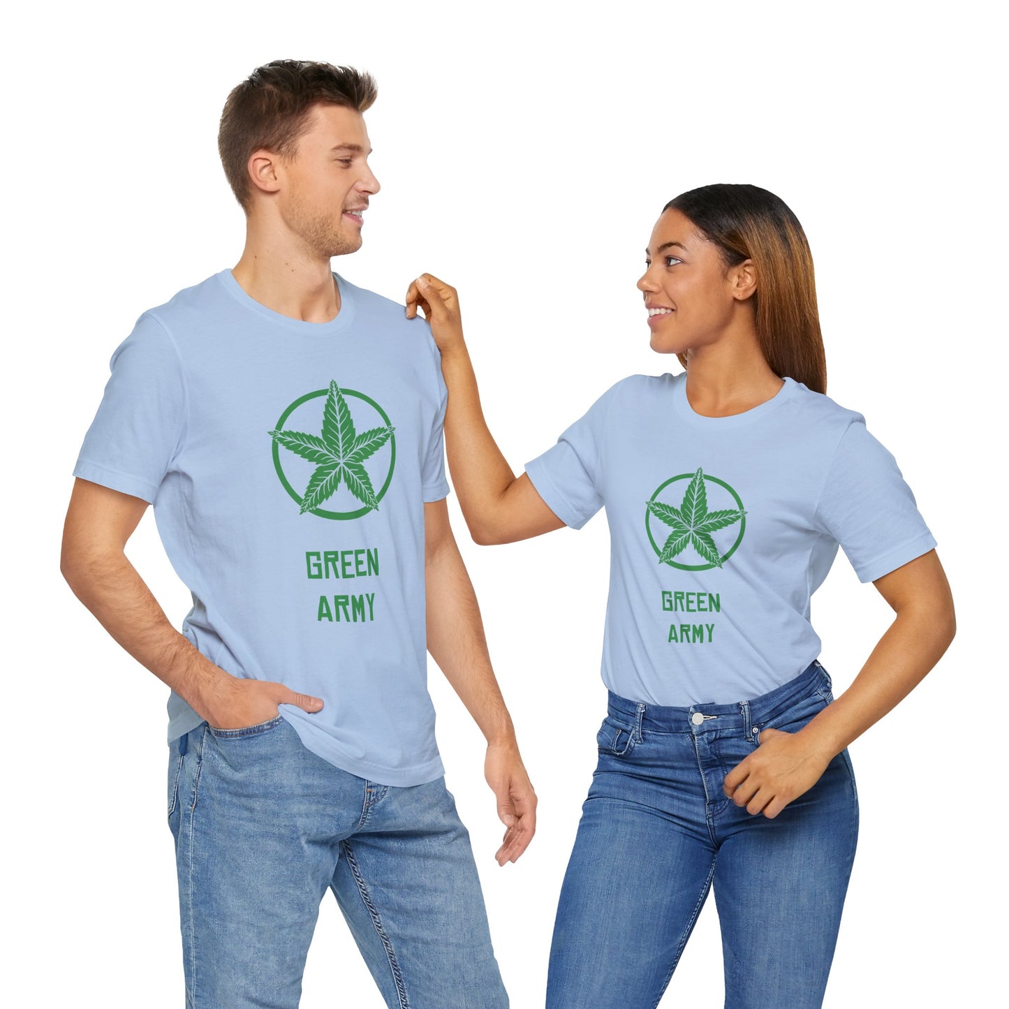 Green Army Star Unisex Jersey Short Sleeve Tee