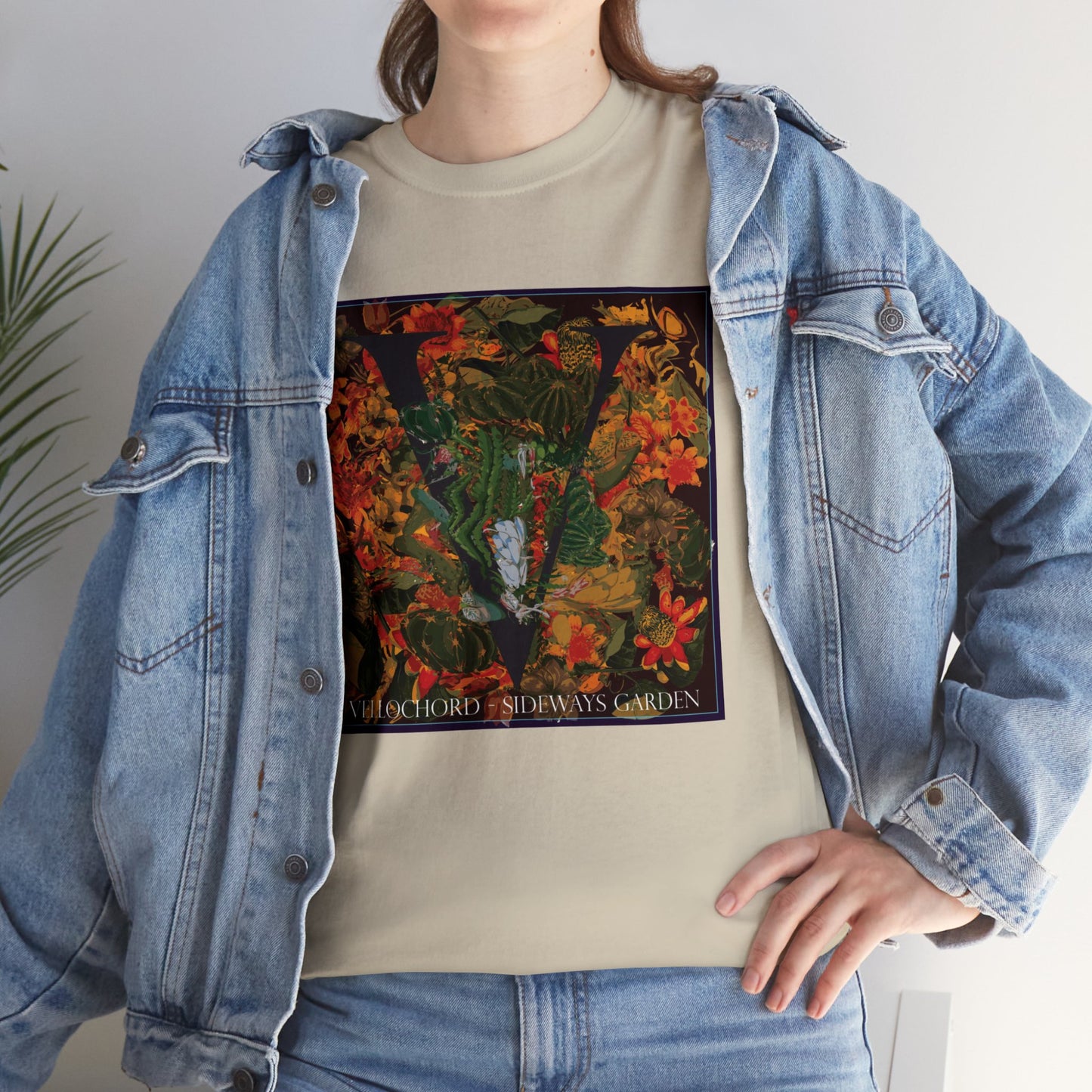 Official Vellochord Sideways Garden Unisex Heavy Cotton Tee