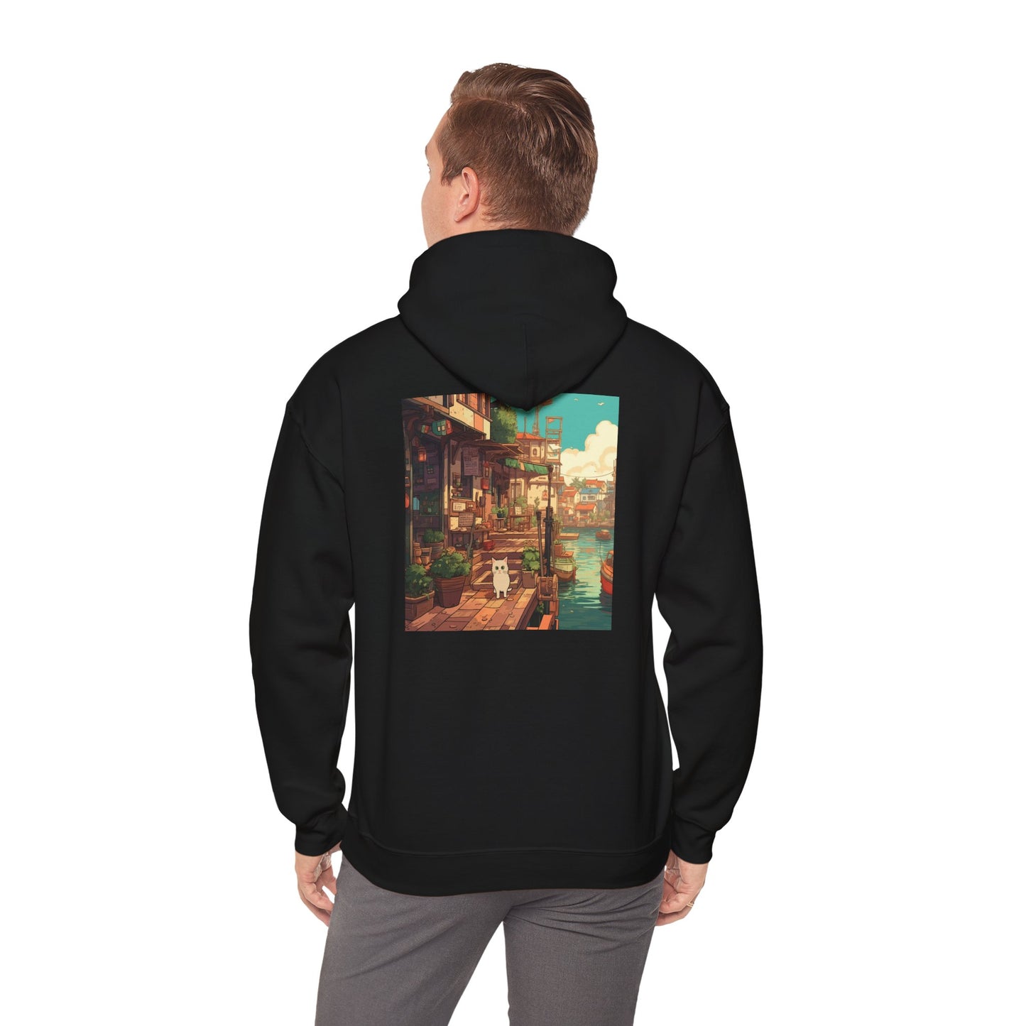 Studio Ghibli Style Cat Unisex Heavy Blend  Hooded Sweatshirt