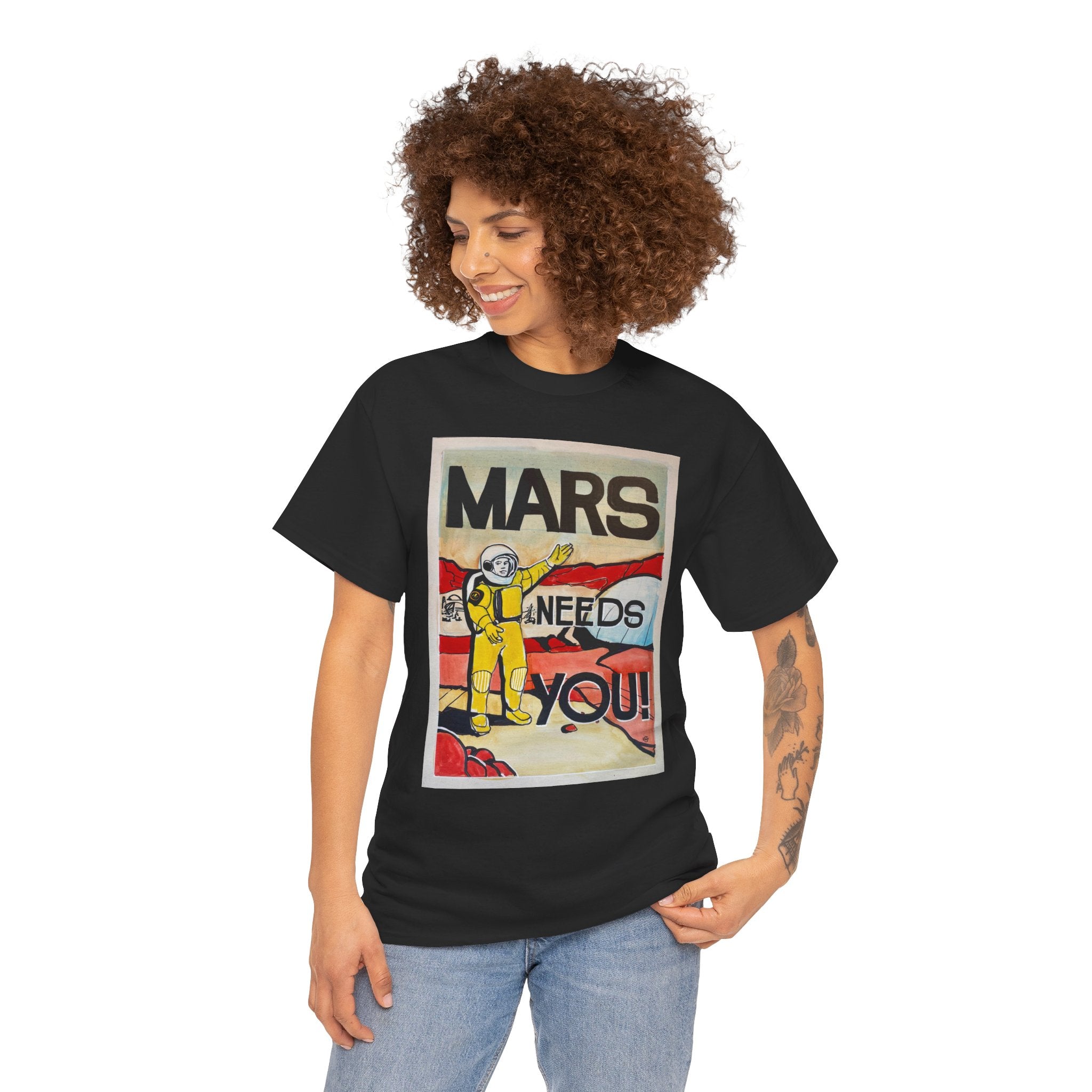 Mars Needs You Unisex Heavy Cotton Tee