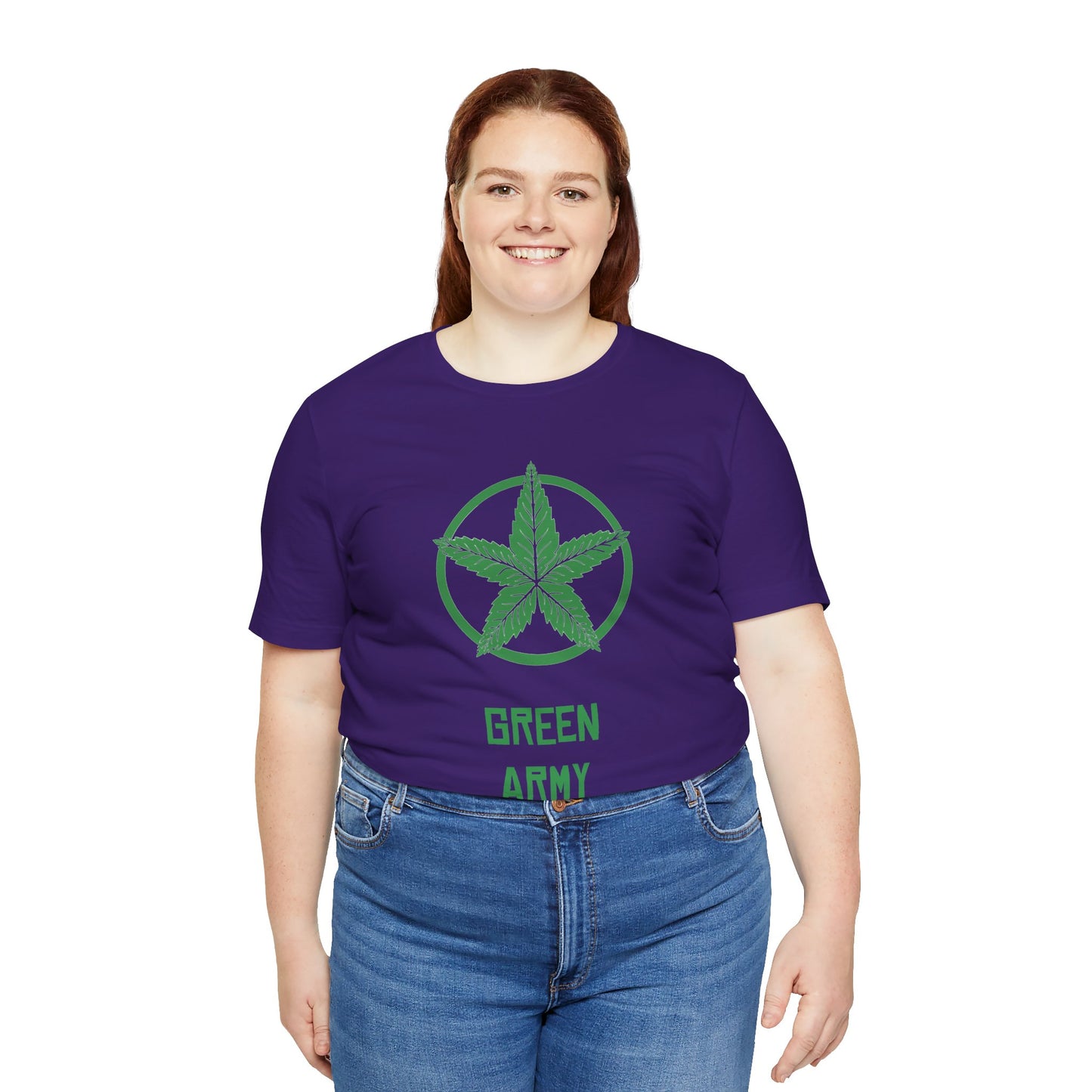 Green Army Star Unisex Jersey Short Sleeve Tee