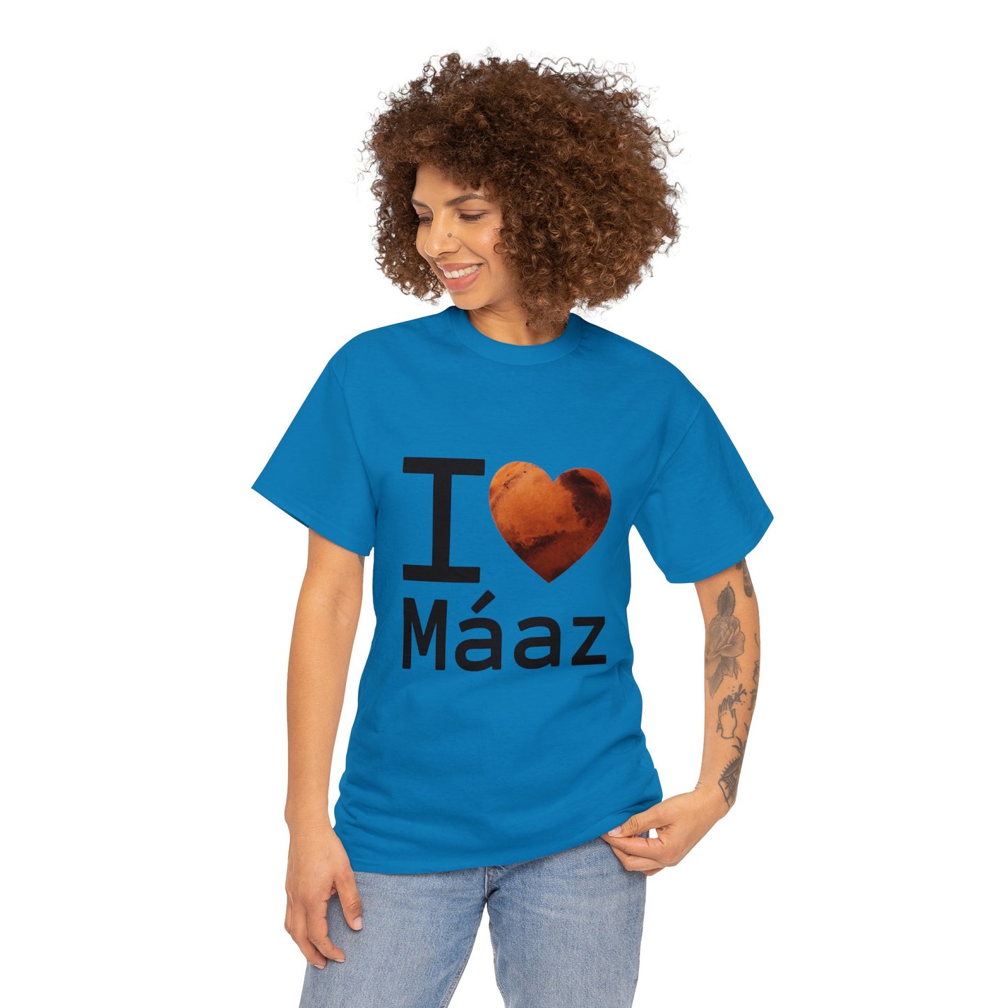 I Love Mars Unisex Heavy Cotton Tee