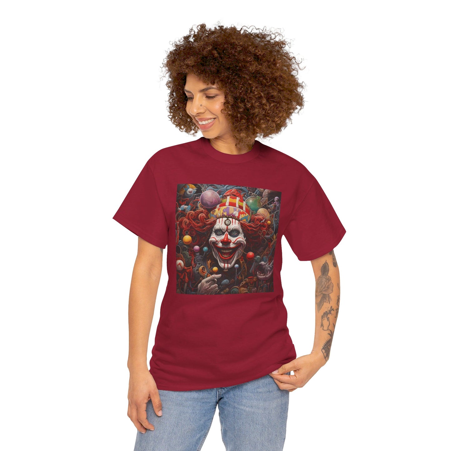 Clown Mutiny Face Unisex Heavy Cotton Tee