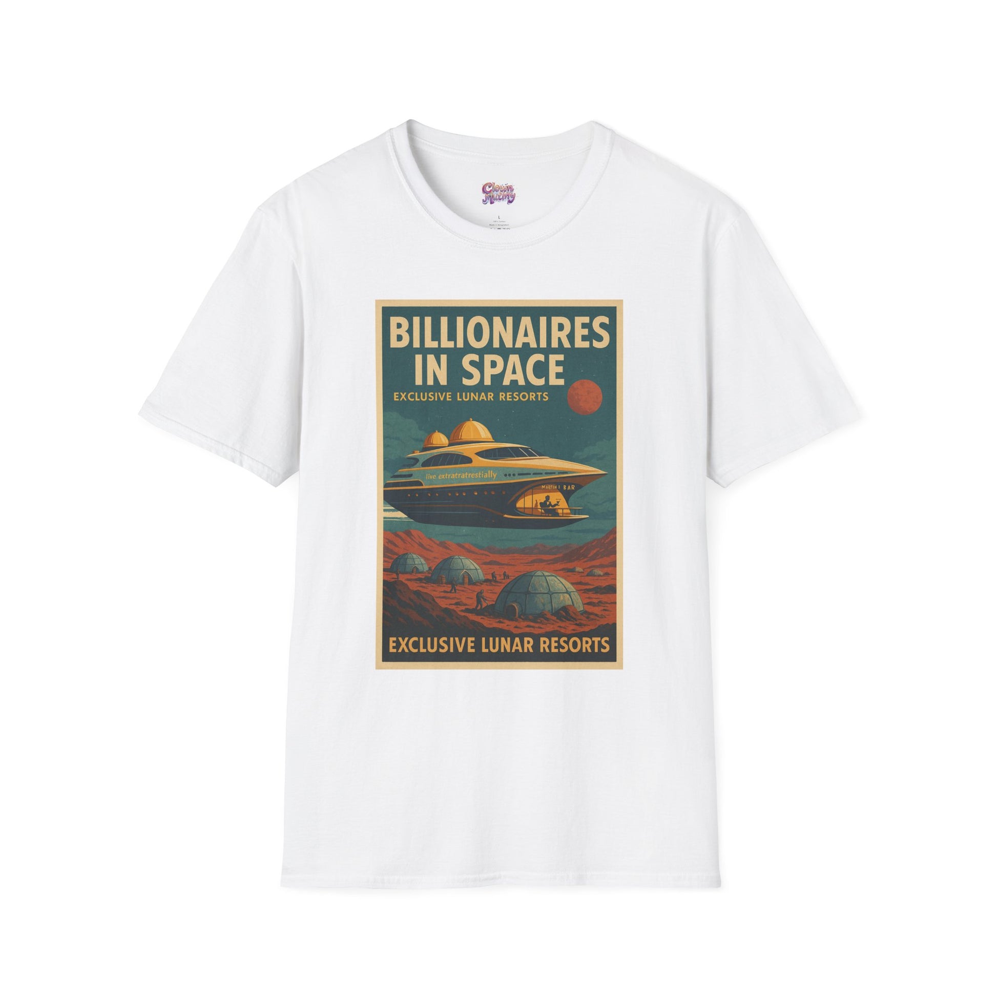 Vintage Billionaires in Space T-Shirt, Space Shirt, Retro NASA Style, Science Fiction Apparel, Lunar Resort Gift