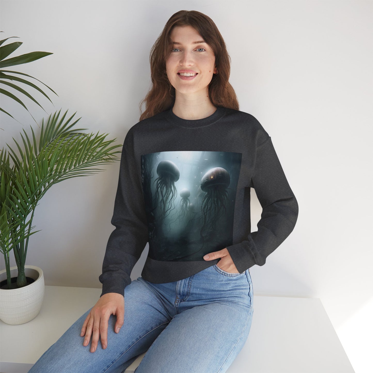 Alien Jellyfish Unisex Heavy Blend Crewneck Sweatshirt