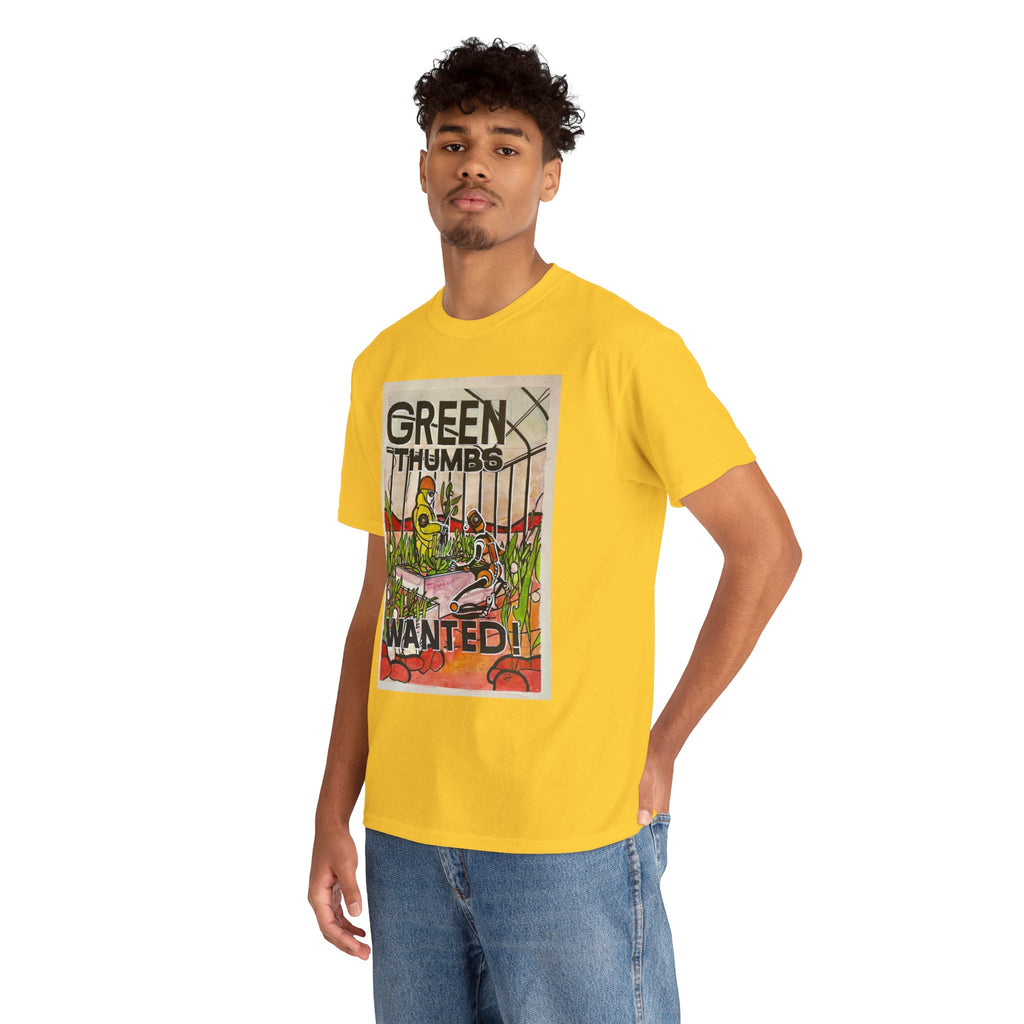 Martian Green Thumbs Unisex Heavy Cotton Tee