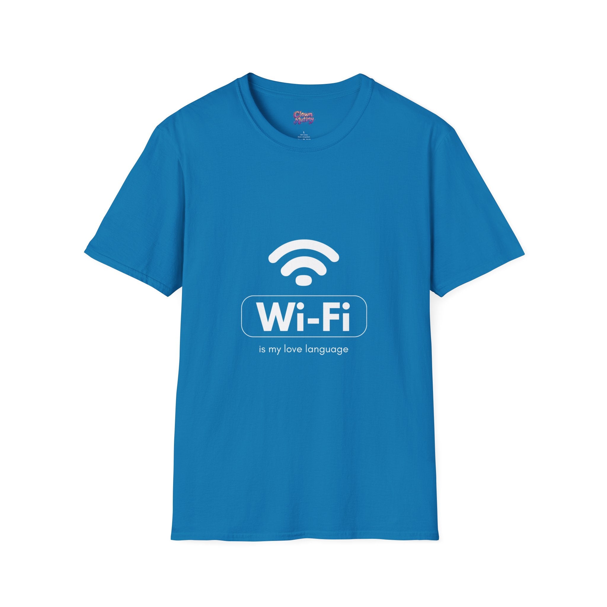 Funny Wi-Fi Love Language Unisex Softstyle T-Shirt | Perfect for Tech Lovers
