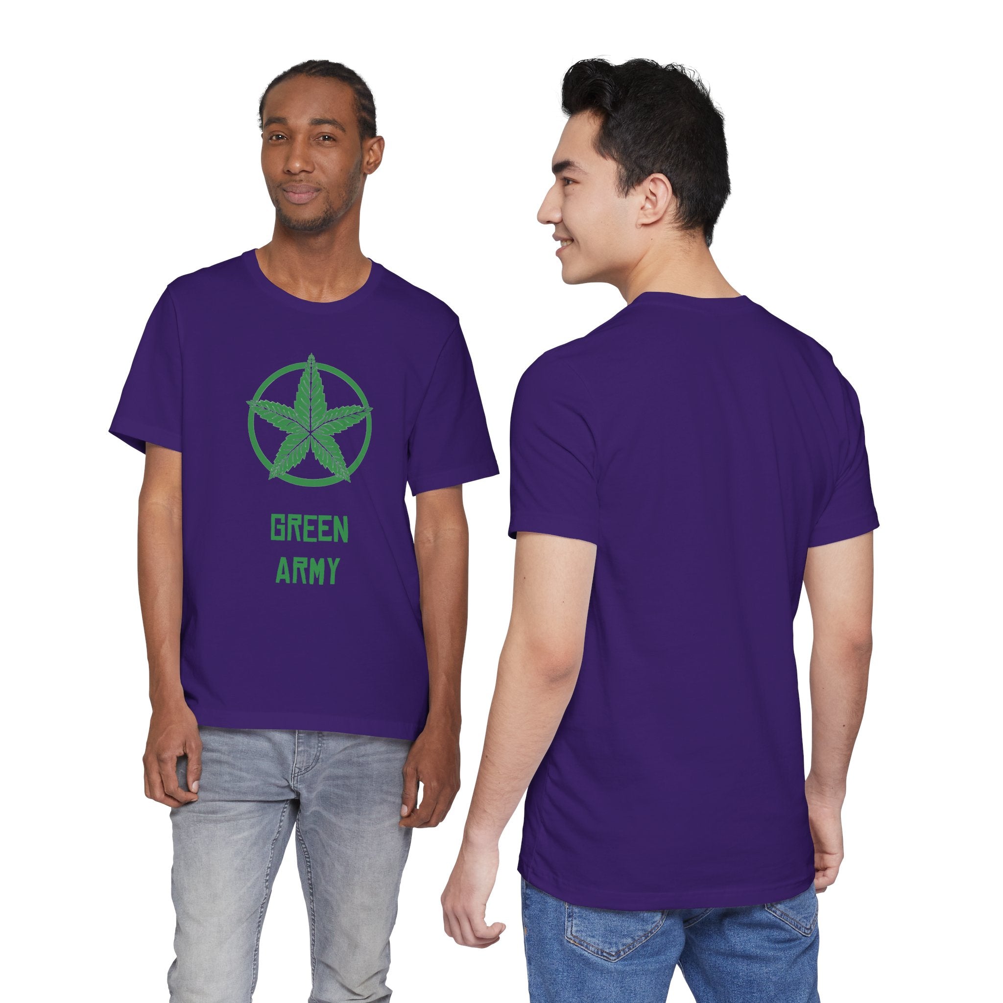 Green Army Star Unisex Jersey Short Sleeve Tee