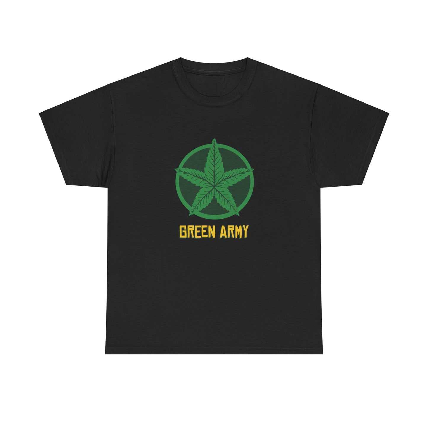 Green Army Star Logo Unisex Heavy Cotton Tee