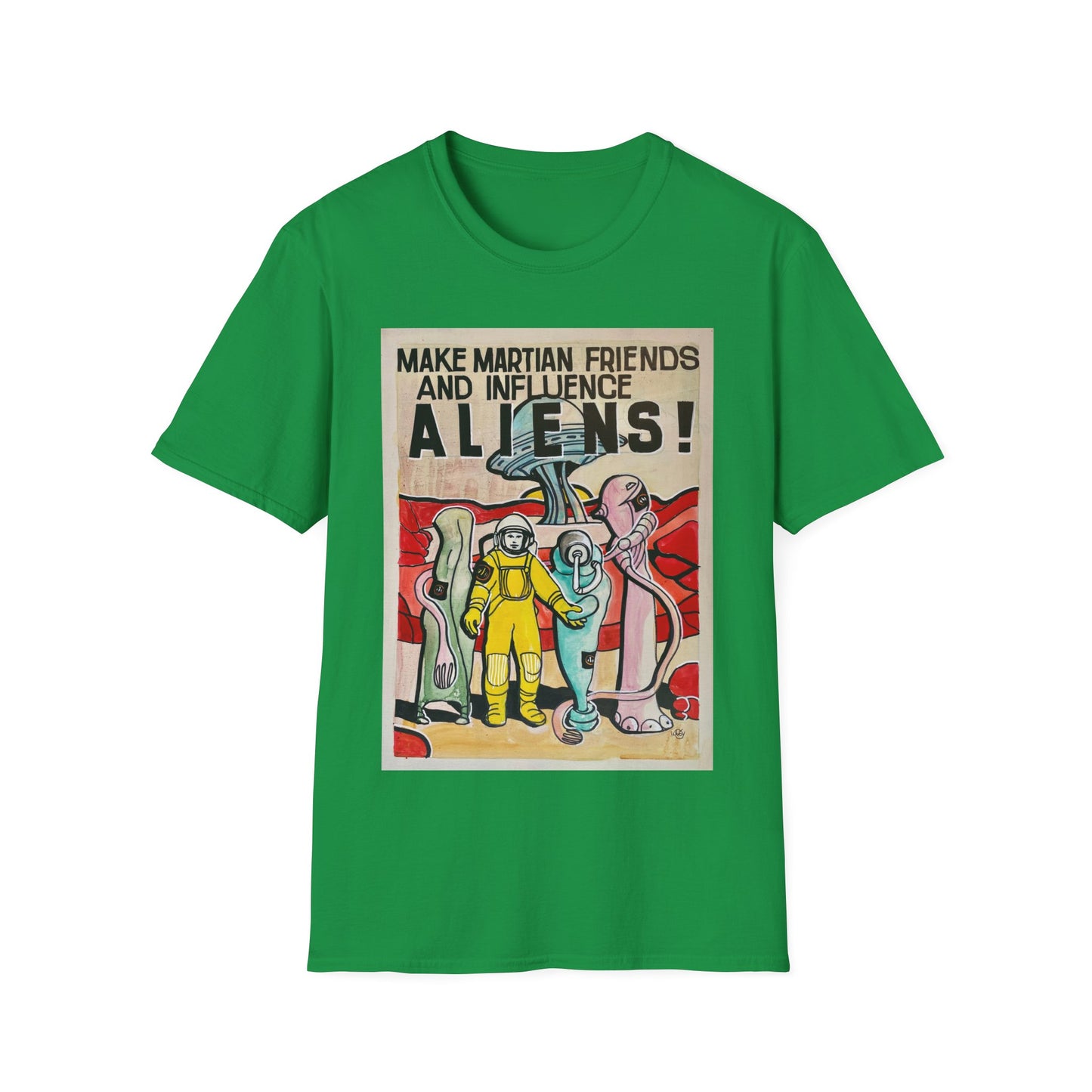 Mars Aliens Unisex Softstyle T-Shirt