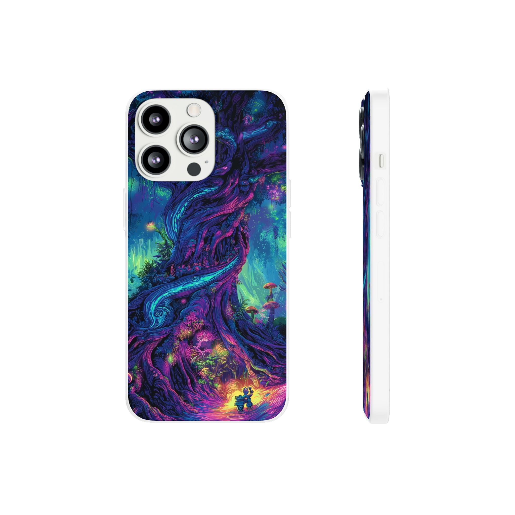 Psychedelic Tree Vibrant Fantasy Flexi Case - Enchanted Forest Design