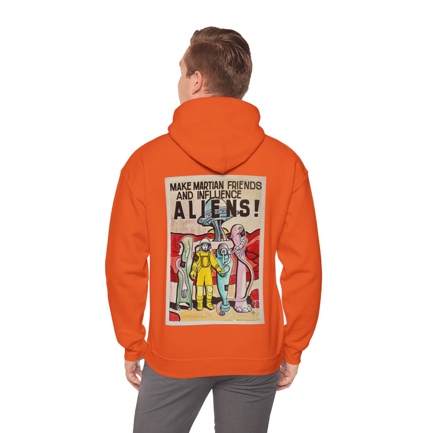 Mars Aliens Unisex Heavy Blend Hooded Sweatshirt