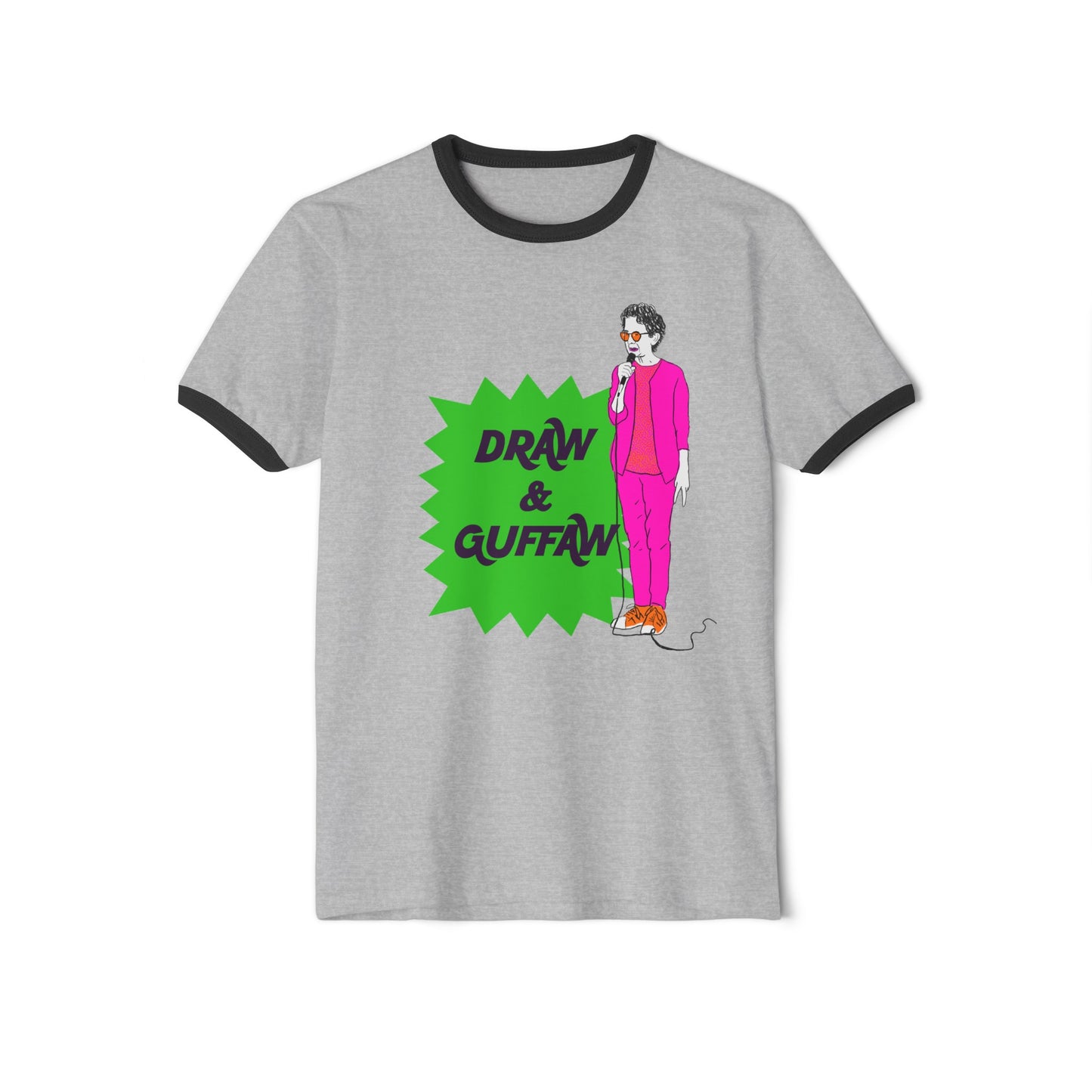 Draw and Guffaw Unisex Cotton Ringer T-Shirt