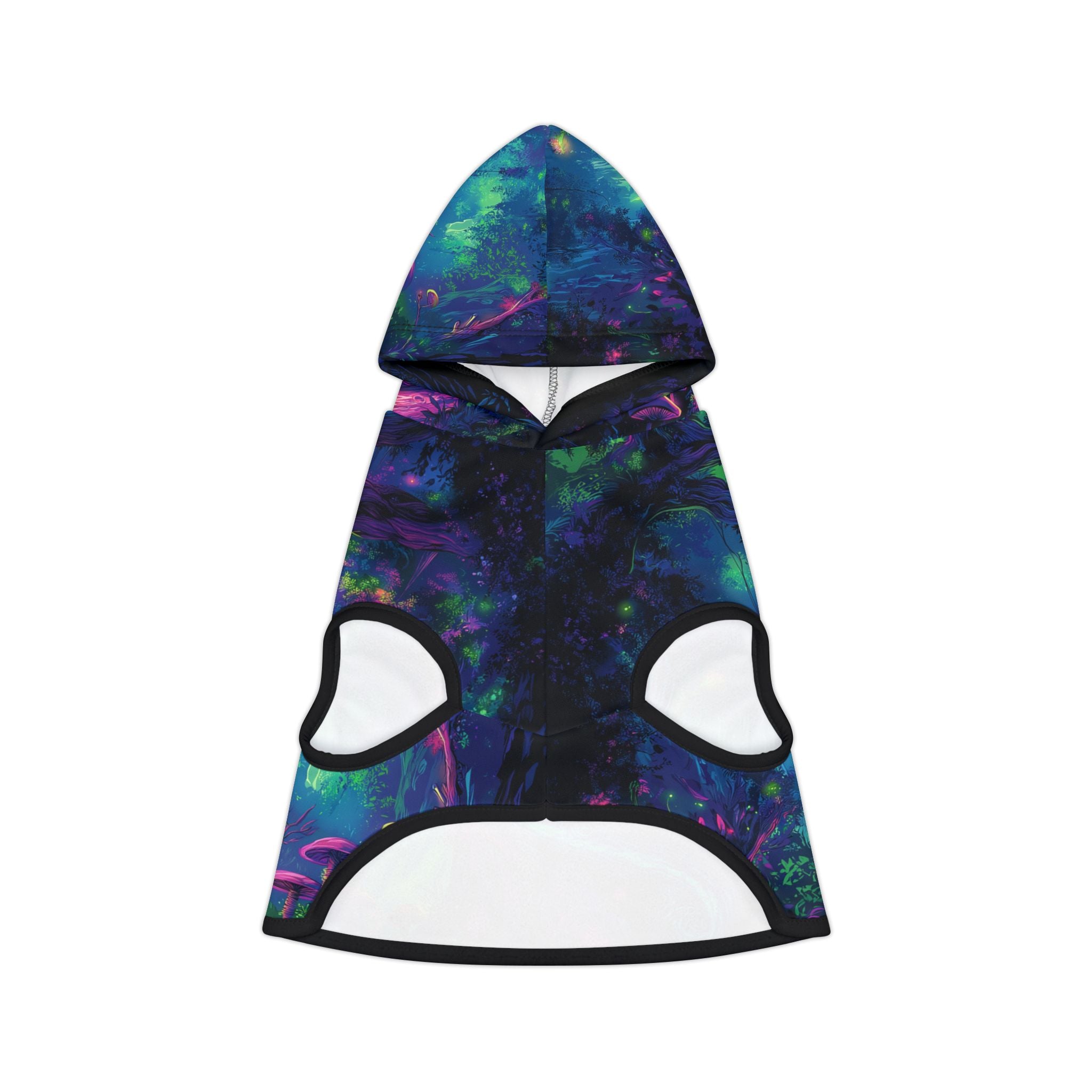 Mystical Forest with Psychedelic Tree Pet Hoodie – Cozy & Colorful Dog Outfit for Fantasy Lovers